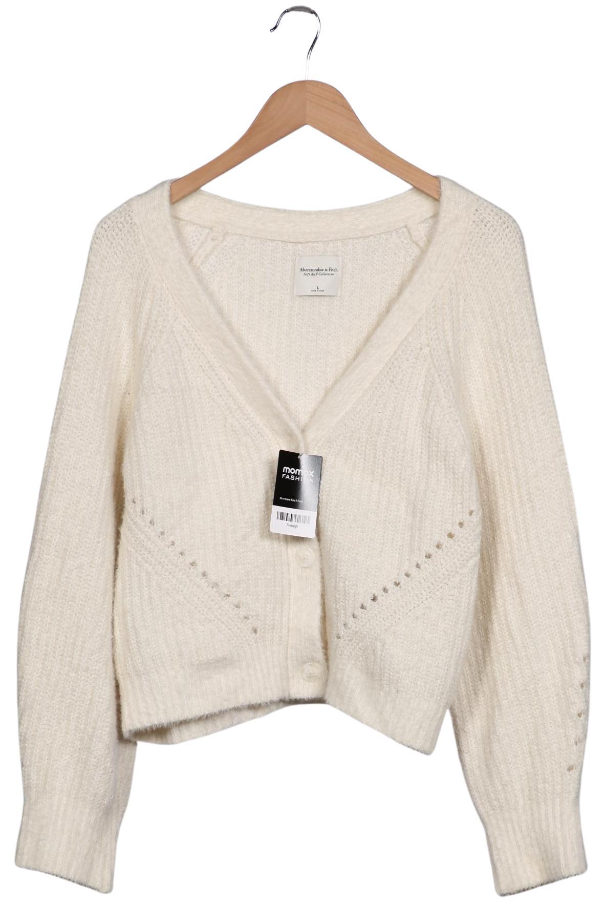 

Abercrombie & Fitch Damen Strickjacke, cremeweiß, Gr. 42