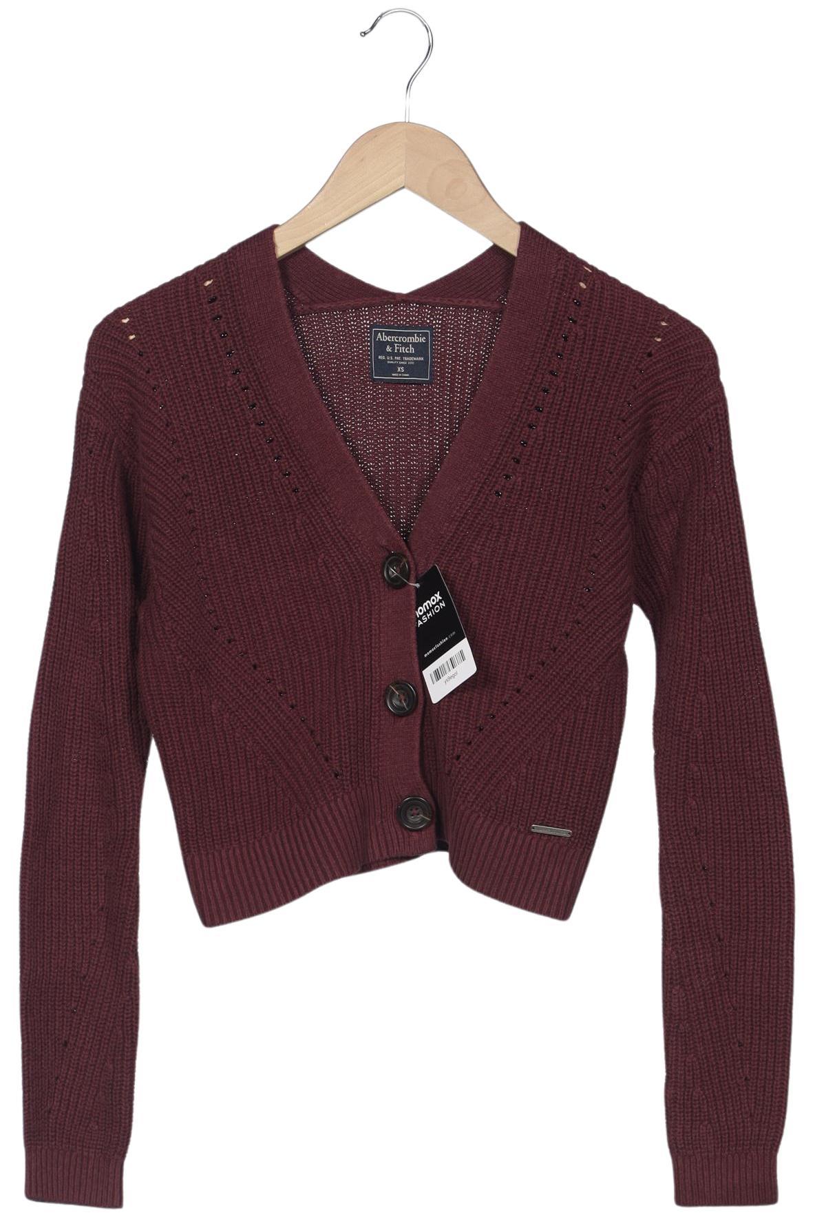 

Abercrombie & Fitch Damen Strickjacke, bordeaux, Gr. 34