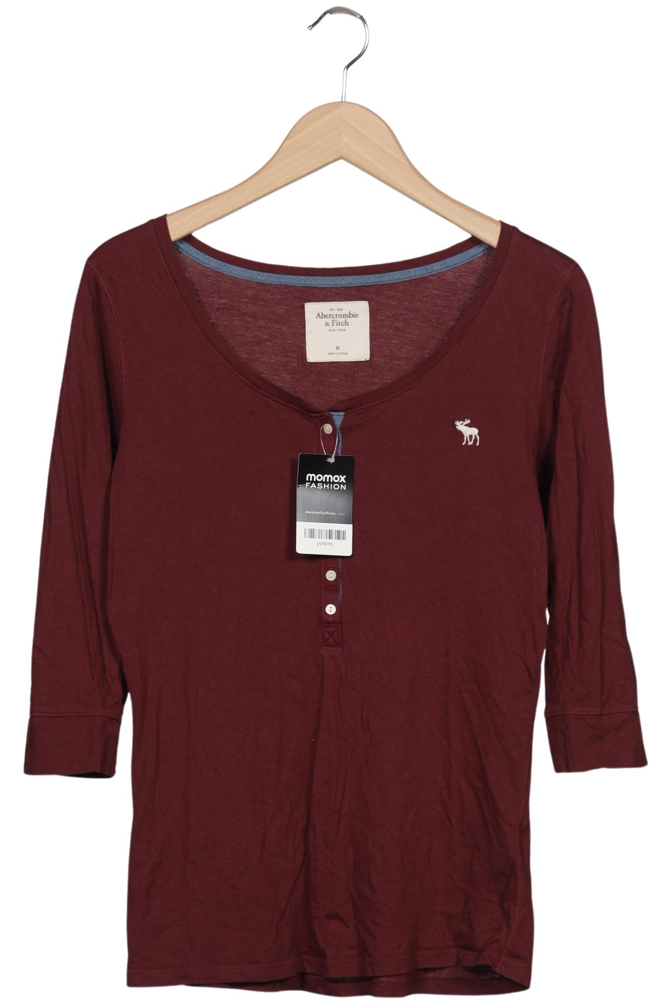 

Abercrombie & Fitch Damen Langarmshirt, bordeaux, Gr. 38