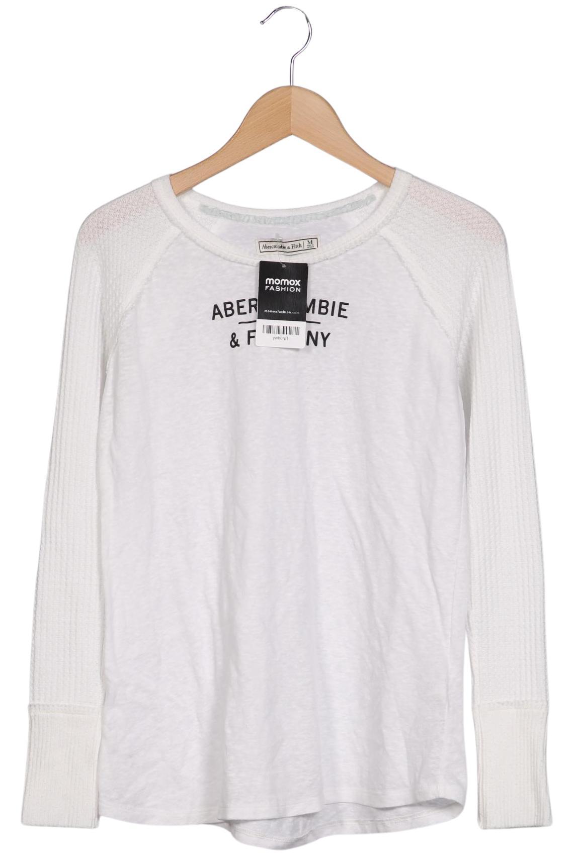 

Abercrombie & Fitch Damen Langarmshirt, weiß, Gr. 38