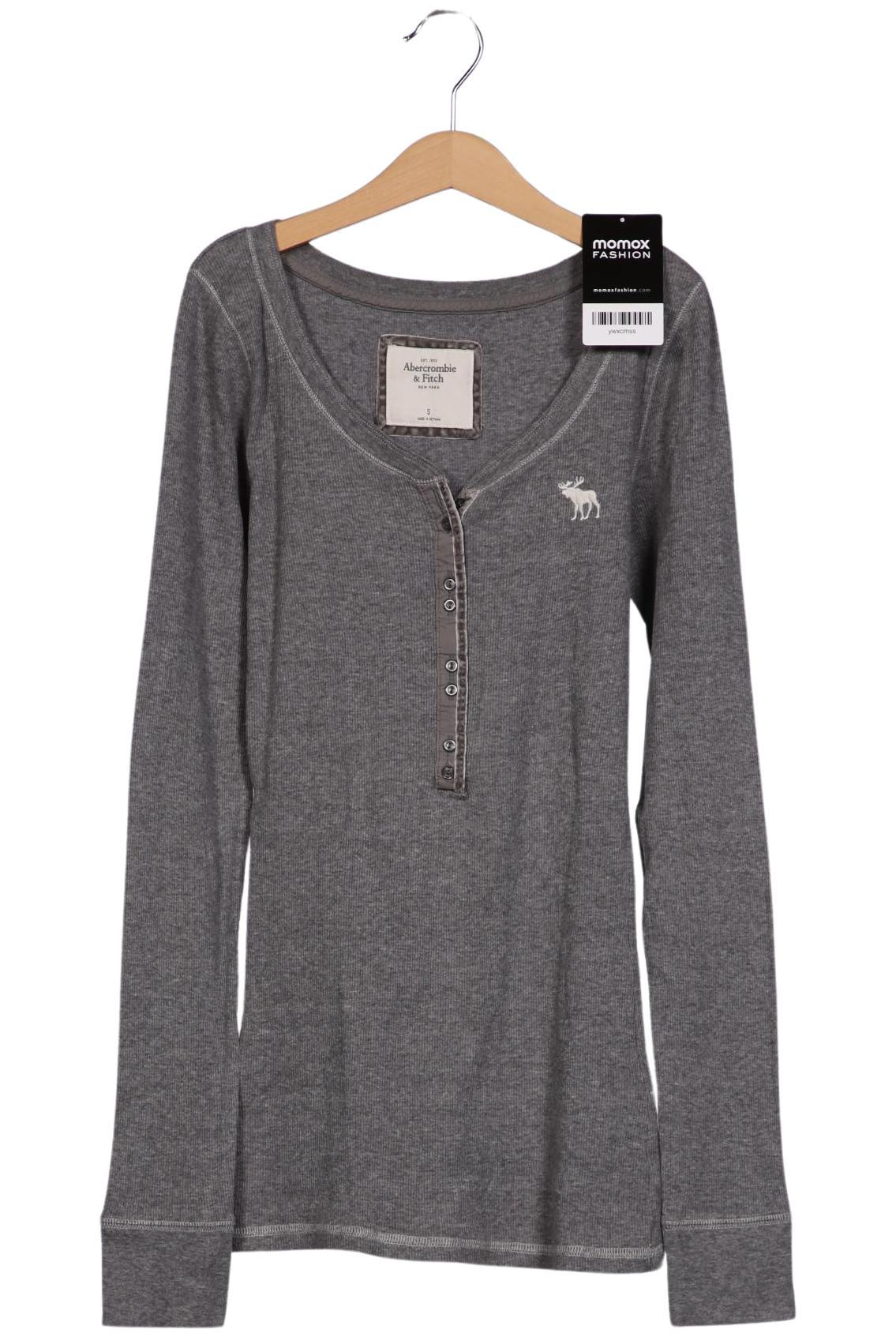 

Abercrombie & Fitch Damen Langarmshirt, grau, Gr. 36