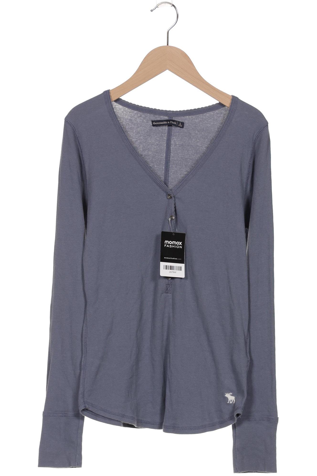 

Abercrombie & Fitch Damen Langarmshirt, blau, Gr. 42