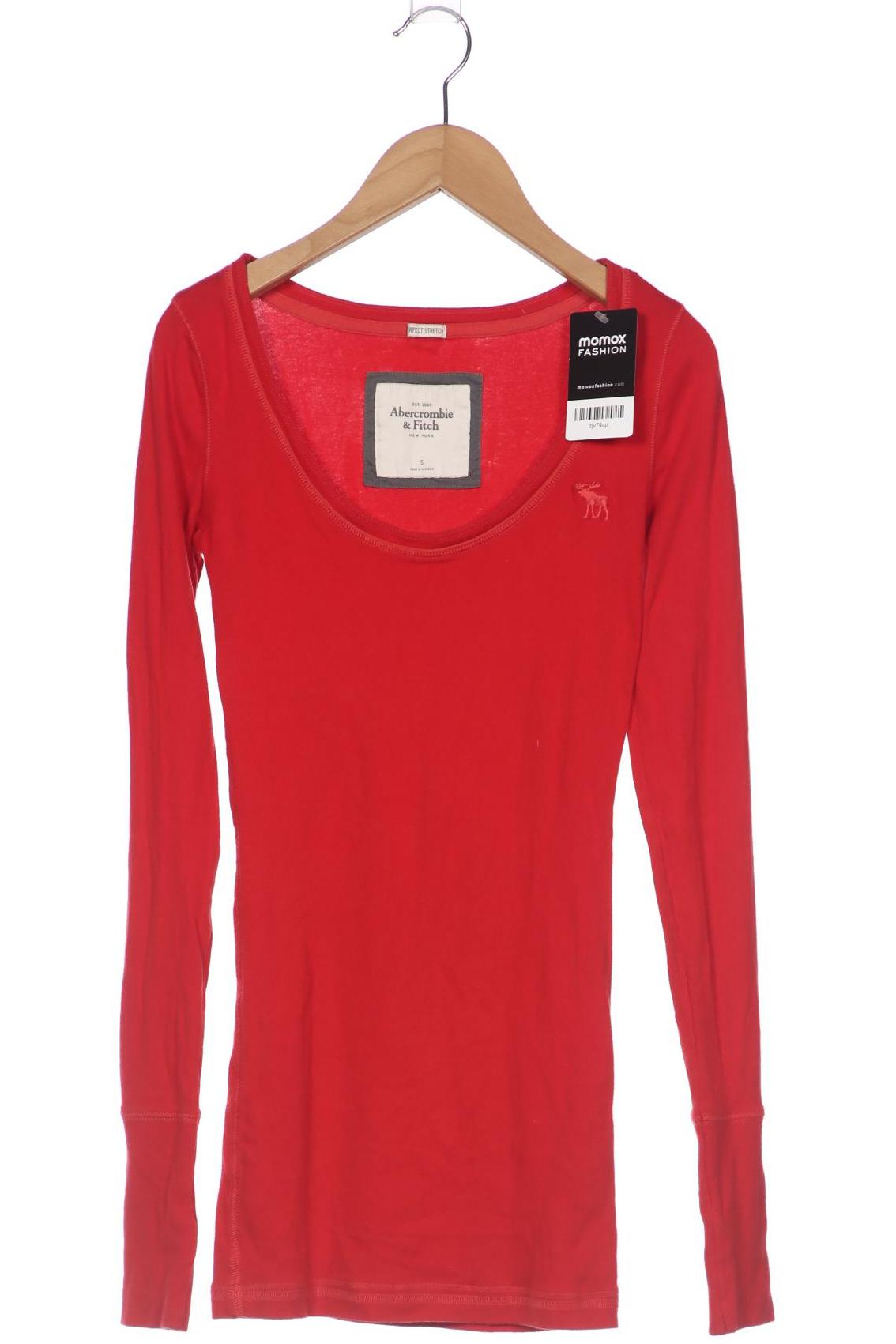 

Abercrombie & Fitch Damen Langarmshirt, rot, Gr. 36