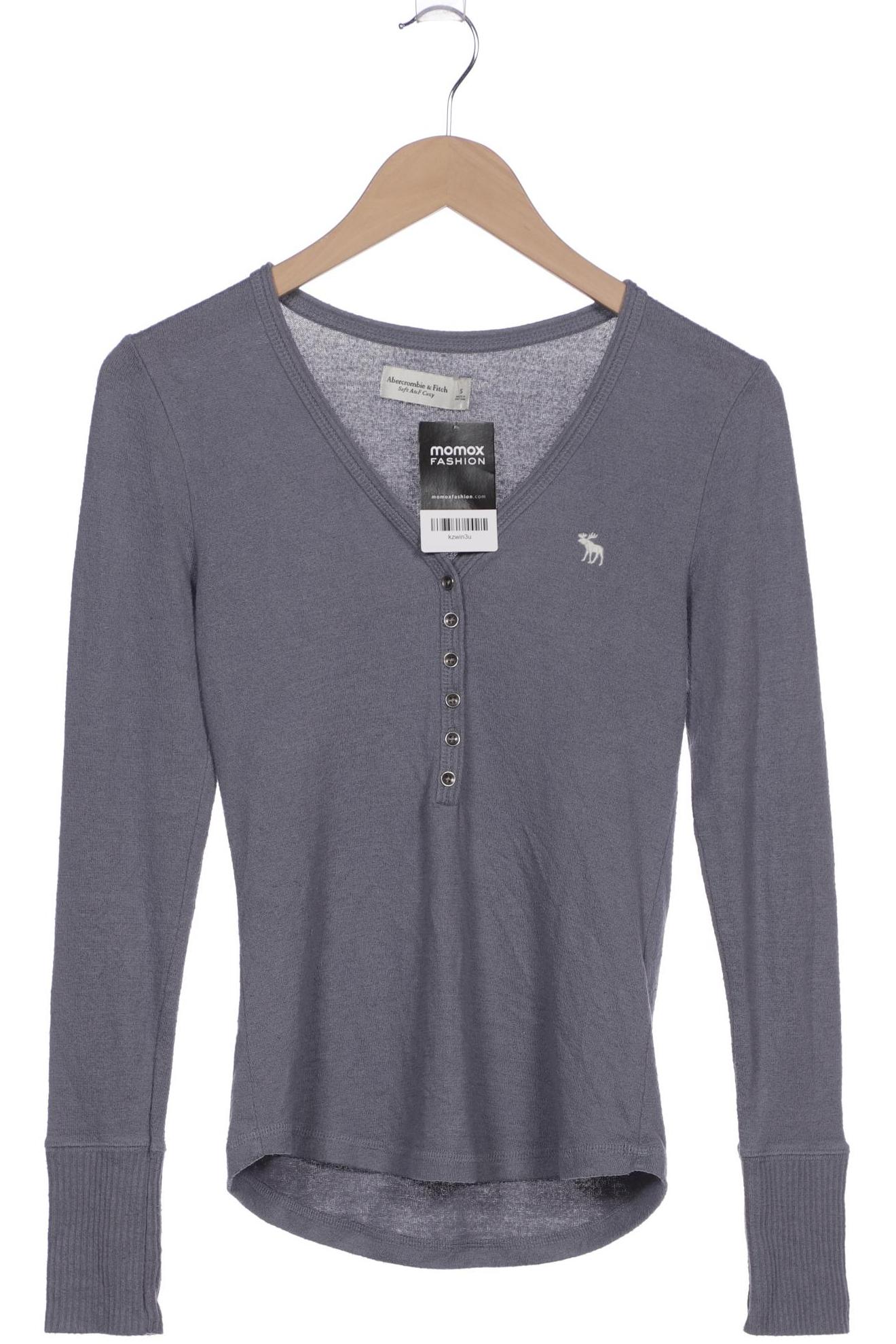 

Abercrombie & Fitch Damen Langarmshirt, hellblau, Gr. 36