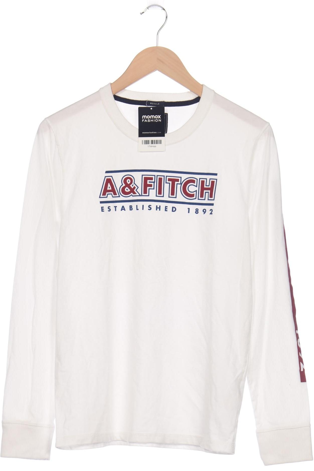 

Abercrombie & Fitch Herren Langarmshirt, weiß, Gr. 46