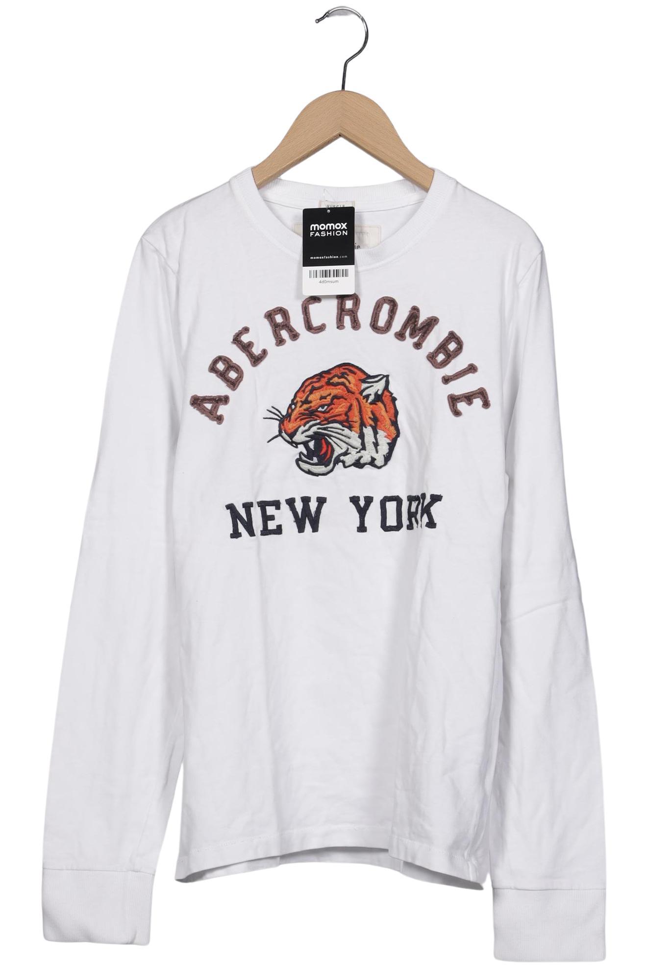 

Abercrombie & Fitch Herren Langarmshirt, weiß, Gr. 48