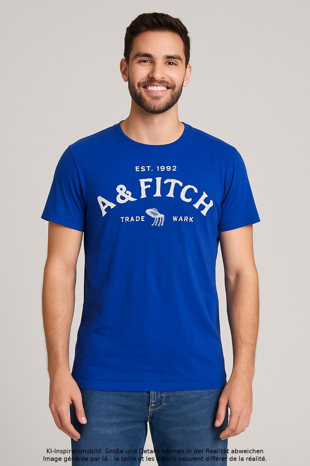 Thumbnail - Abercrombie &amp; Fitch Herren T-Shirt, blau, Gr. 48