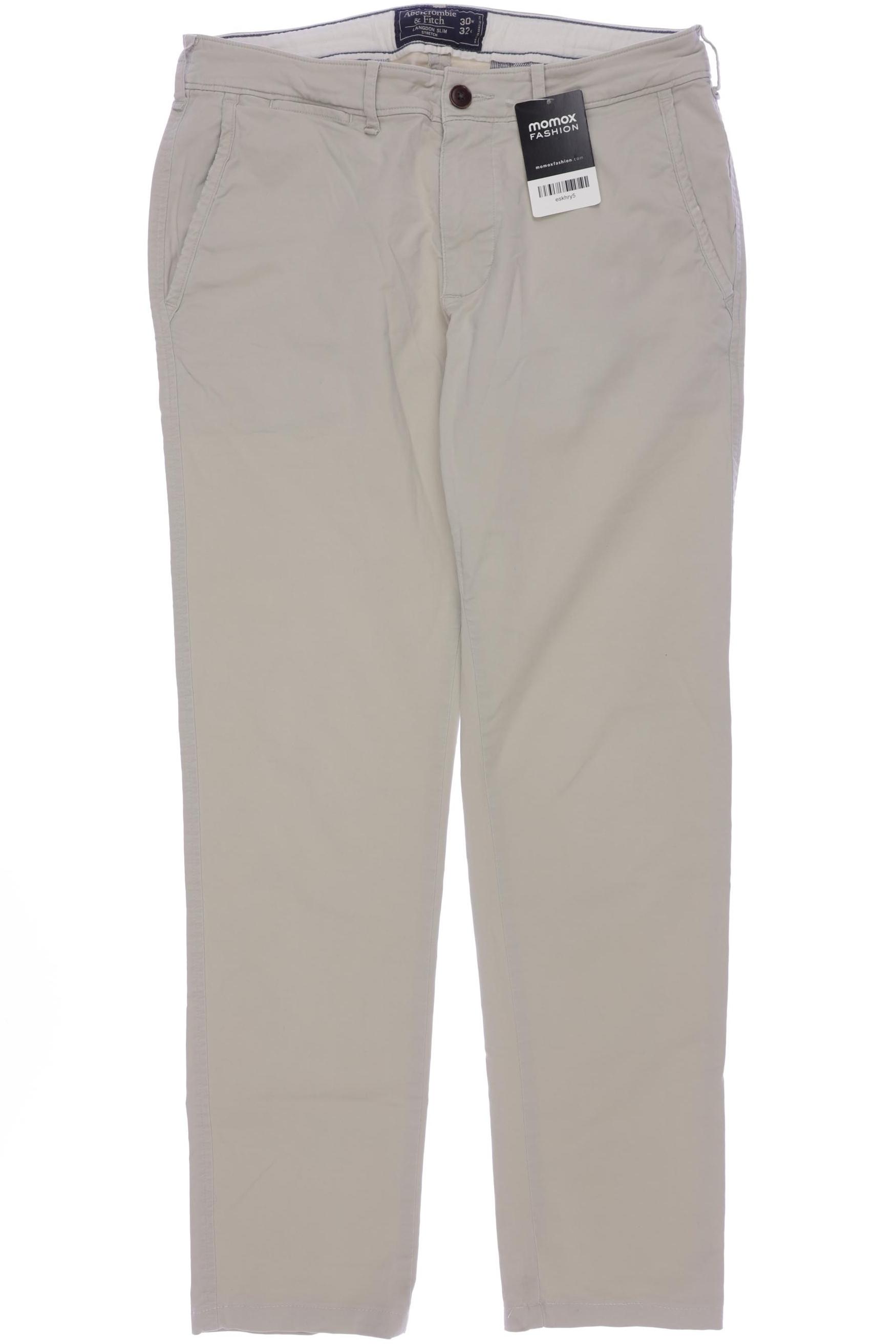 

Abercrombie & Fitch Herren Stoffhose, cremeweiß, Gr. 30