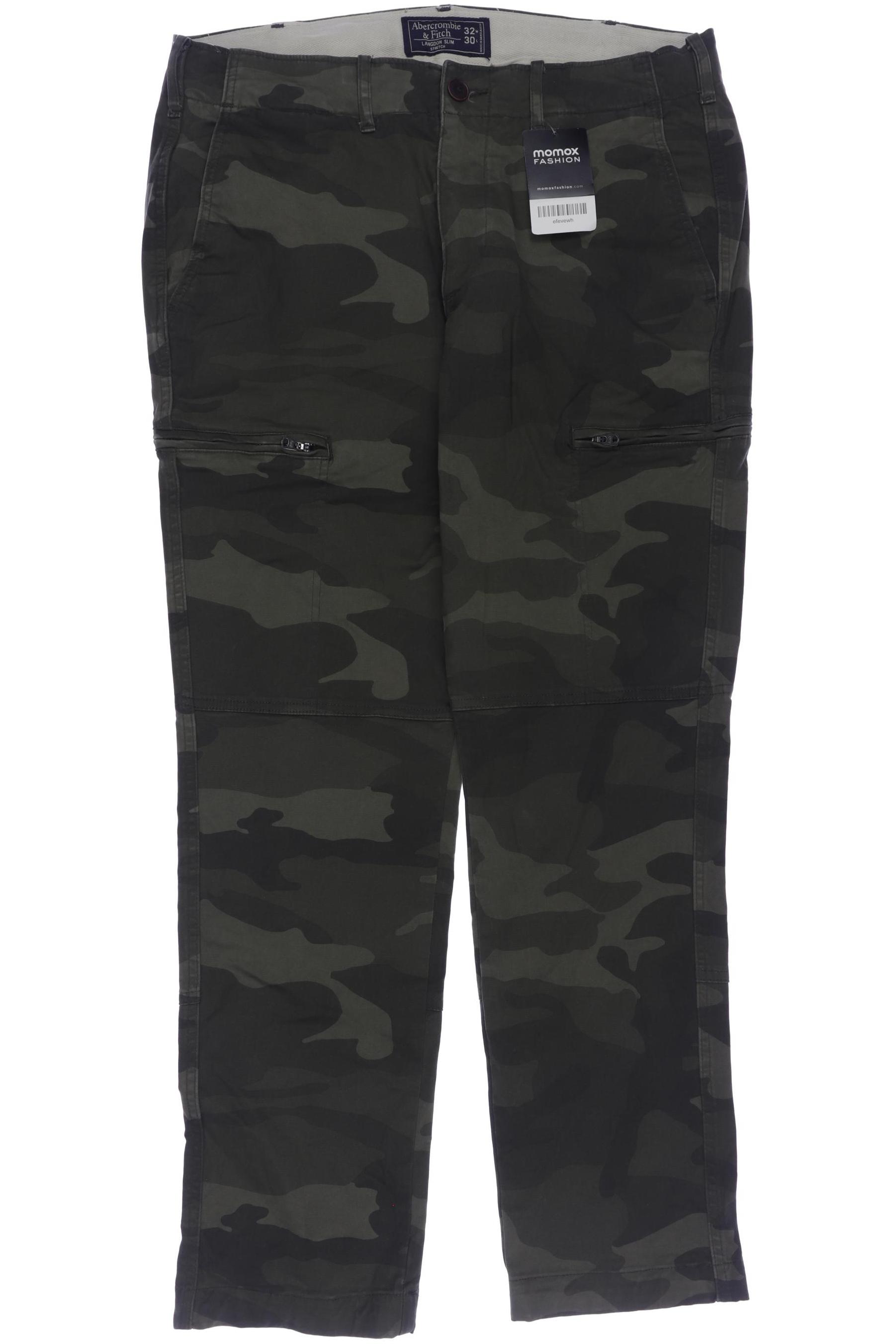 

Abercrombie & Fitch Herren Stoffhose, grün, Gr. 32