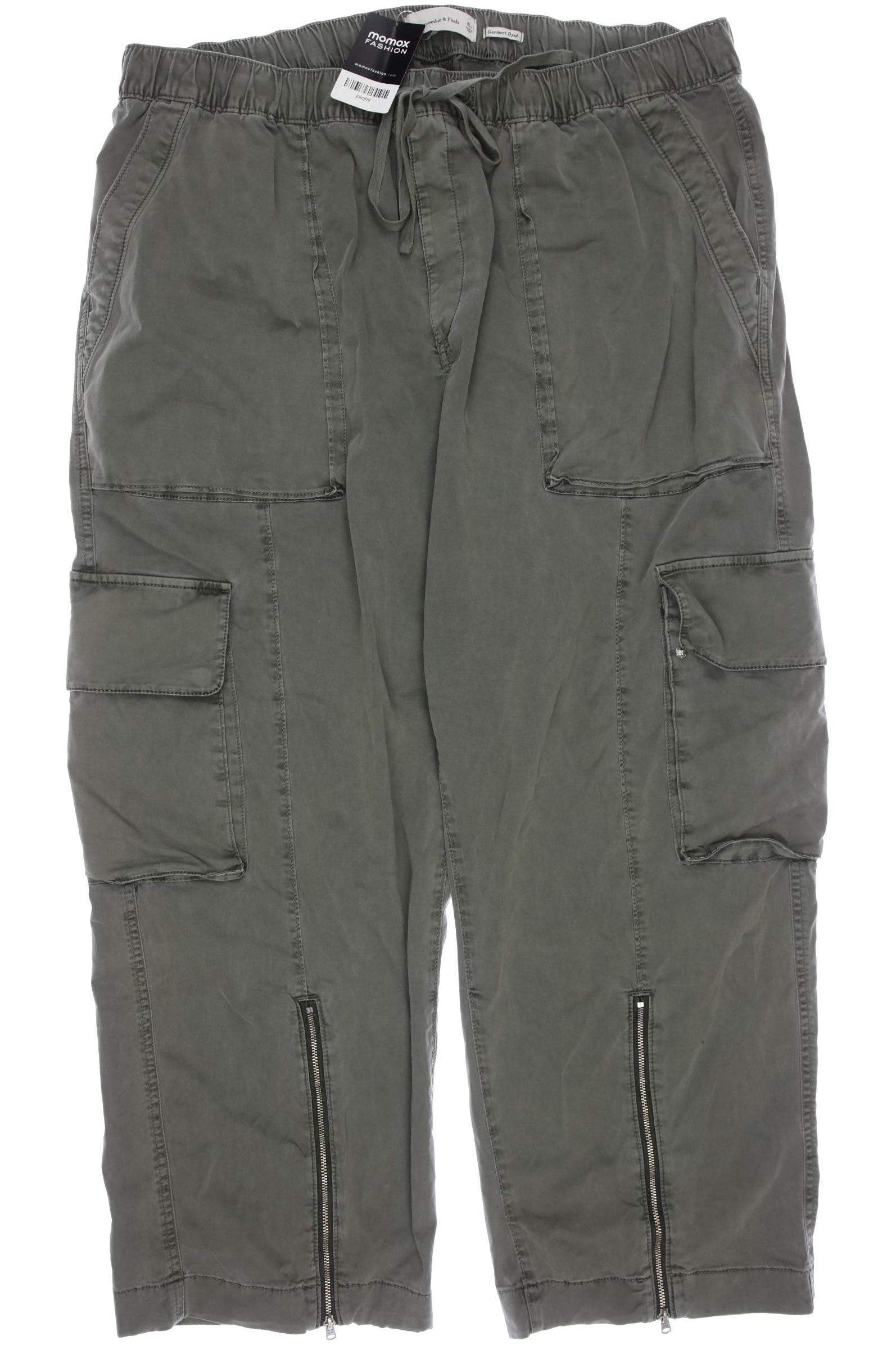 

Abercrombie & Fitch Herren Stoffhose, grün, Gr. 0