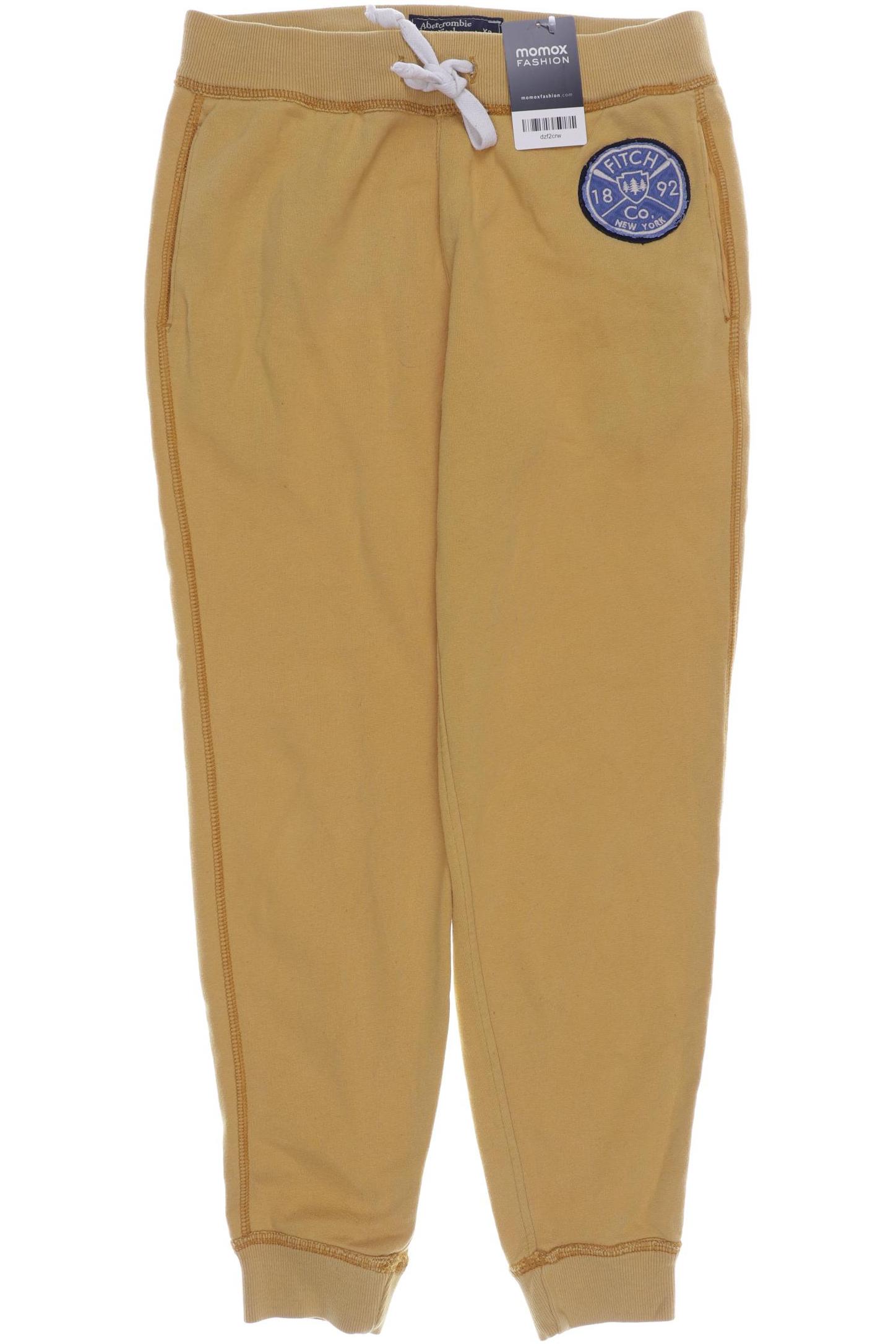 

Abercrombie & Fitch Herren Stoffhose, gelb, Gr. 0
