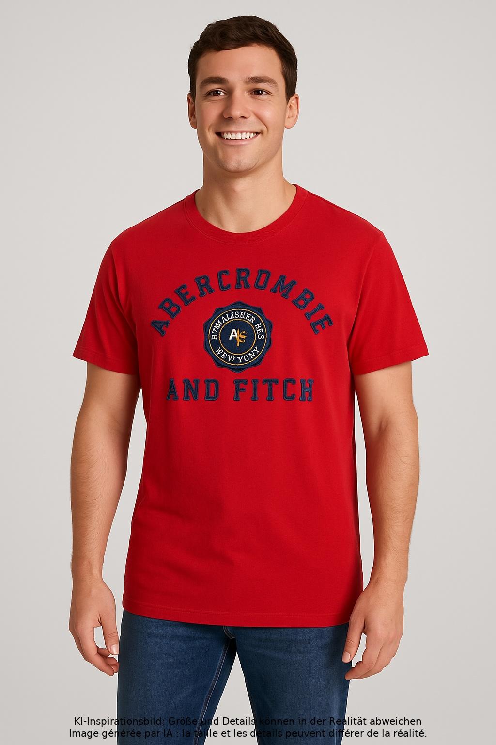 

Abercrombie & Fitch Herren T-Shirt, rot, Gr. 54