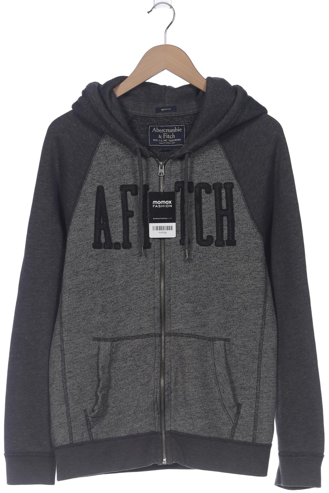 

Abercrombie & Fitch Herren Kapuzenpullover, grau, Gr. 48