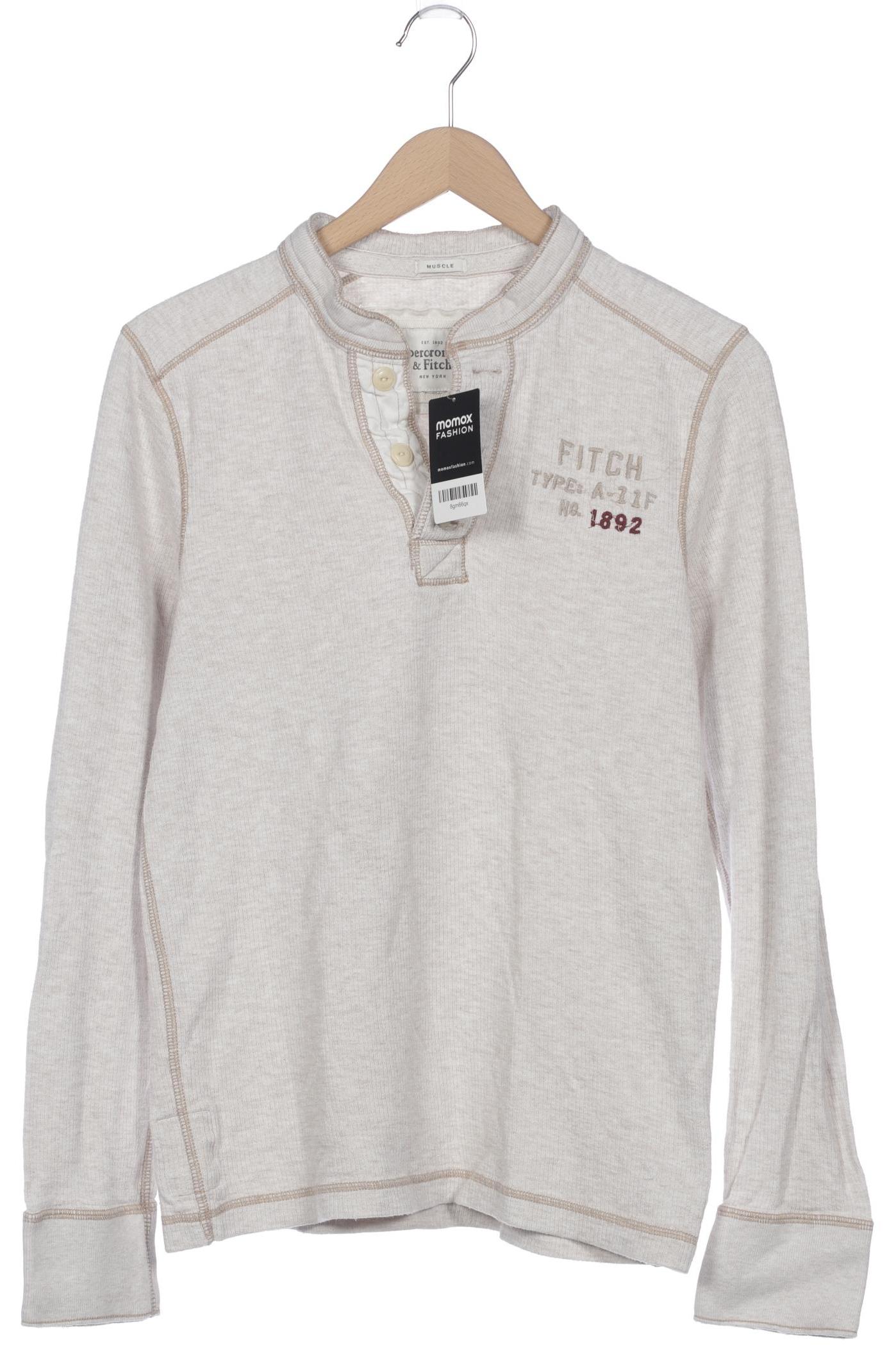 

Abercrombie & Fitch Herren Langarmshirt, cremeweiß, Gr. 48