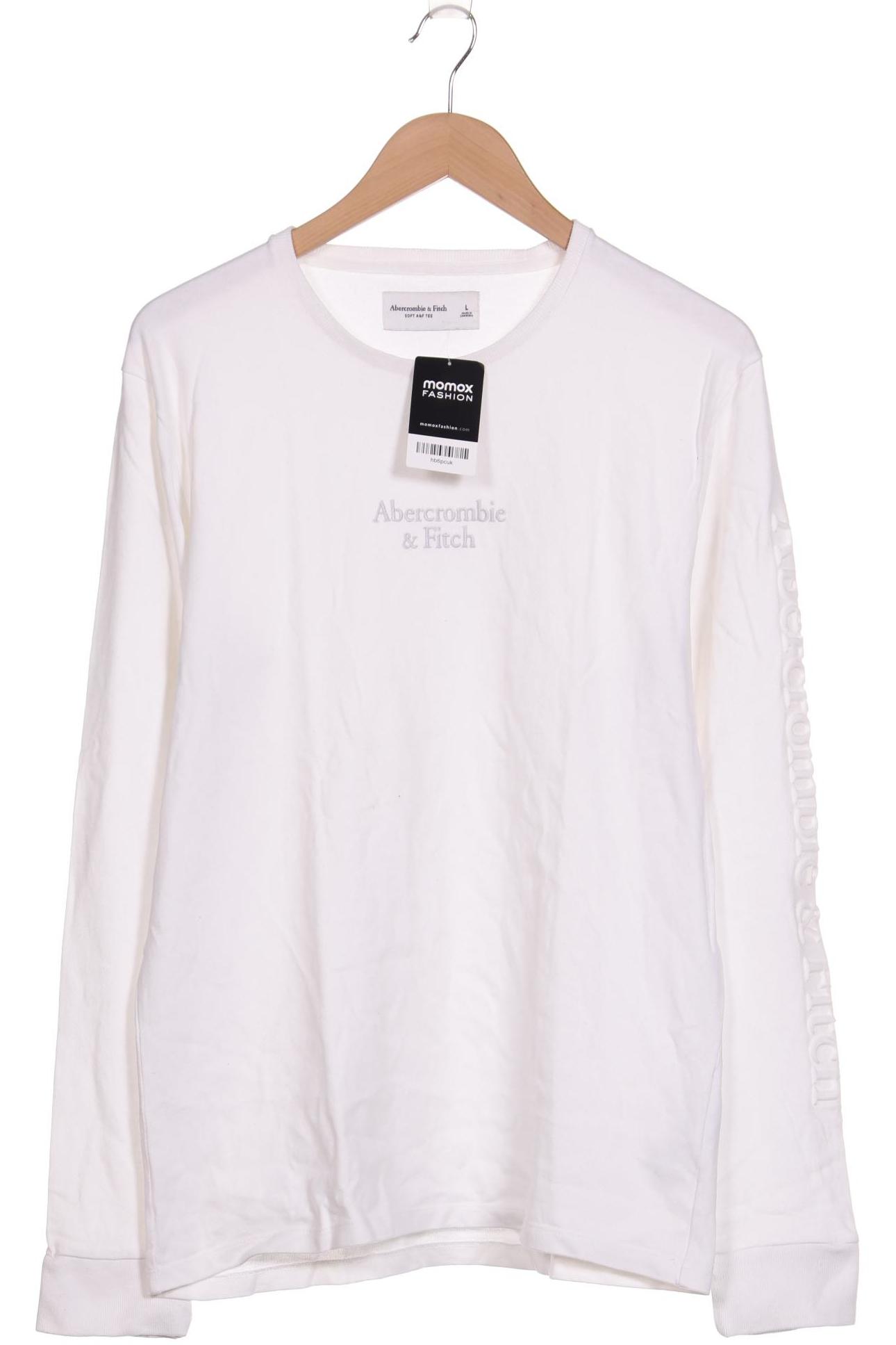 

Abercrombie & Fitch Herren Langarmshirt, weiß, Gr. 52