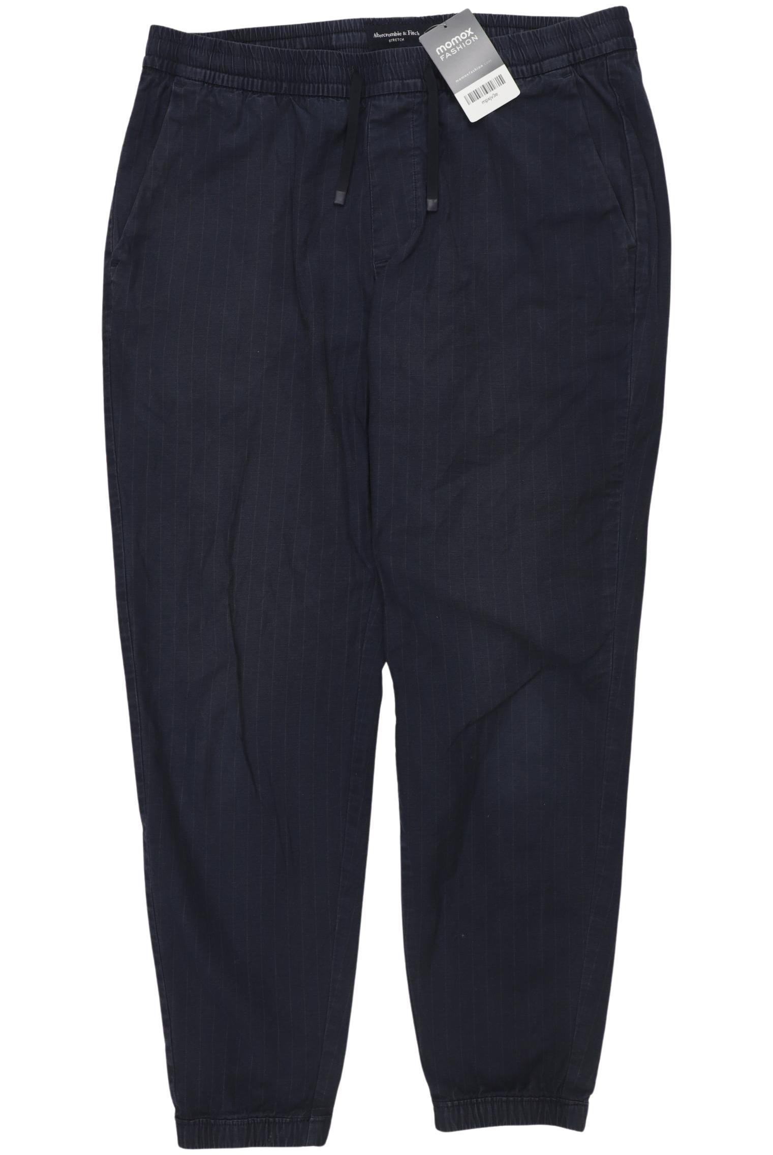 

Abercrombie & Fitch Herren Stoffhose, marineblau, Gr. 0