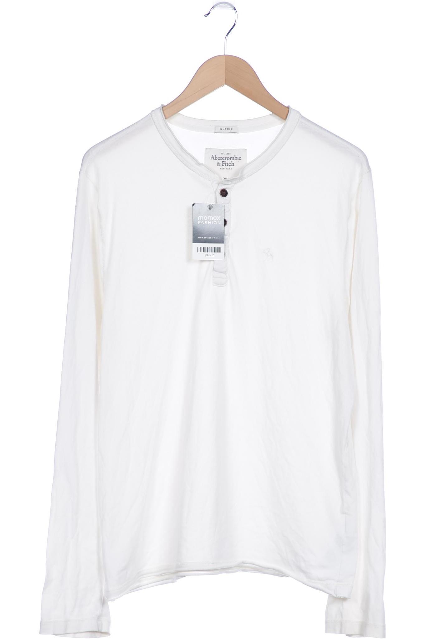 

Abercrombie & Fitch Herren Langarmshirt, weiß, Gr. 54