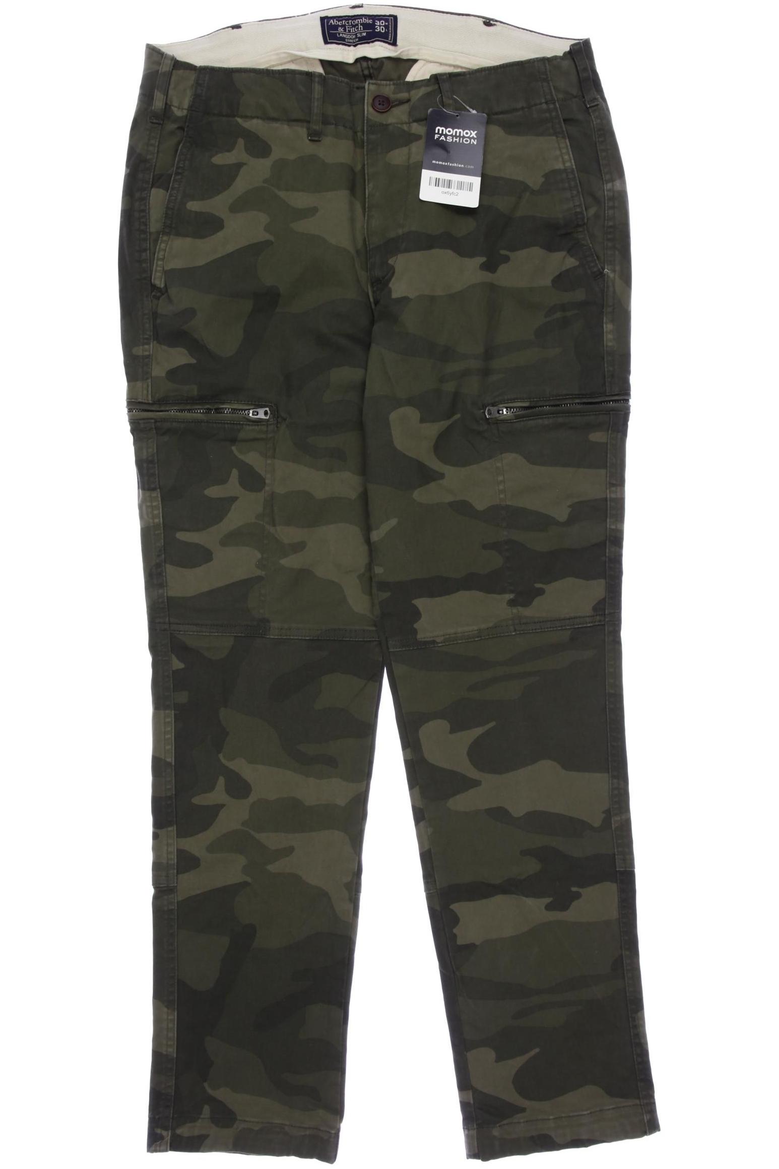 

Abercrombie & Fitch Herren Stoffhose, grün, Gr. 30