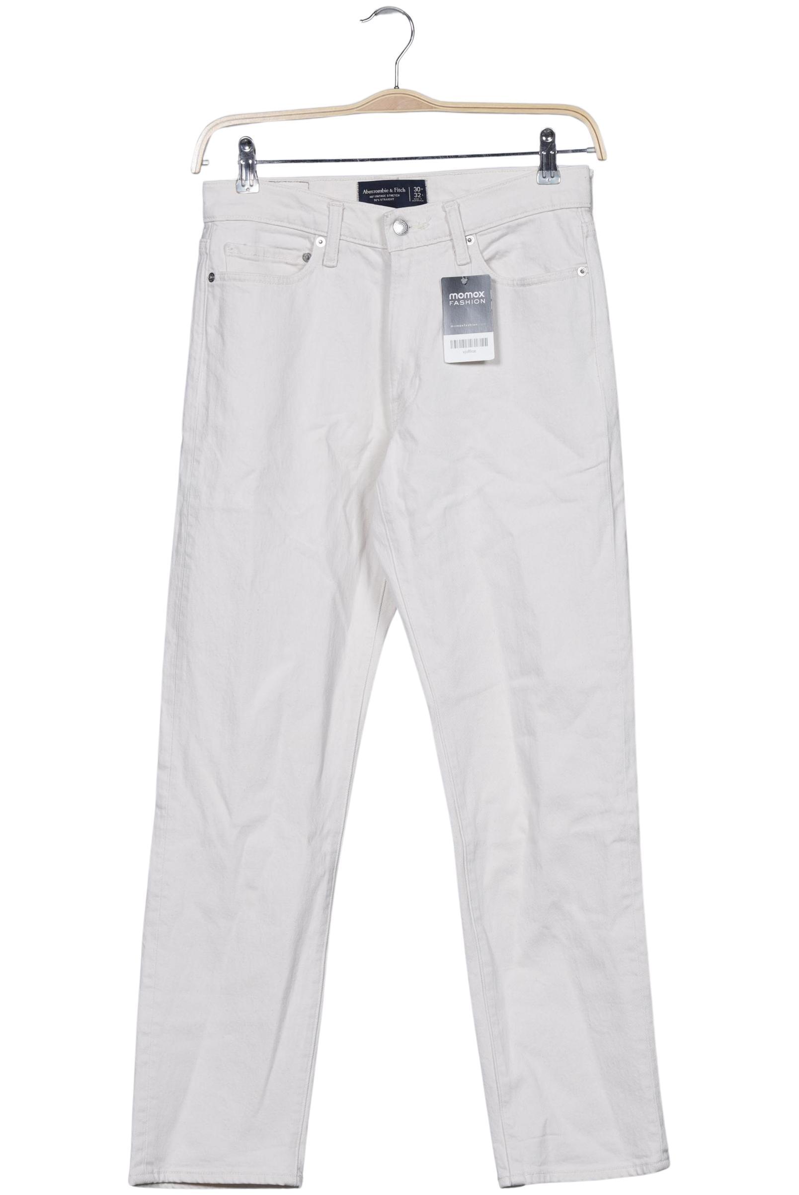 

Abercrombie & Fitch Herren Jeans, cremeweiß, Gr. 30