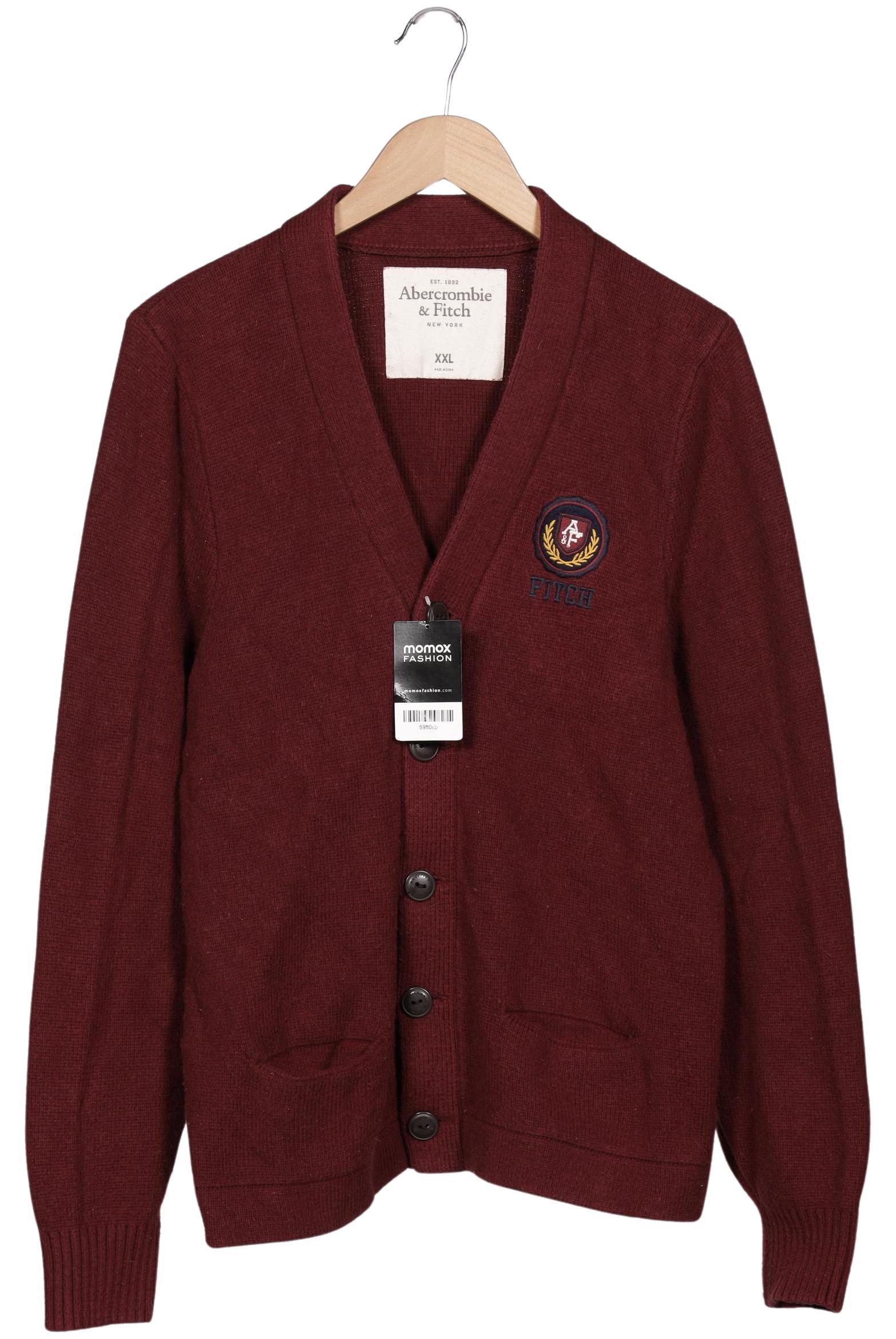 

Abercrombie & Fitch Herren Strickjacke, bordeaux, Gr. 56