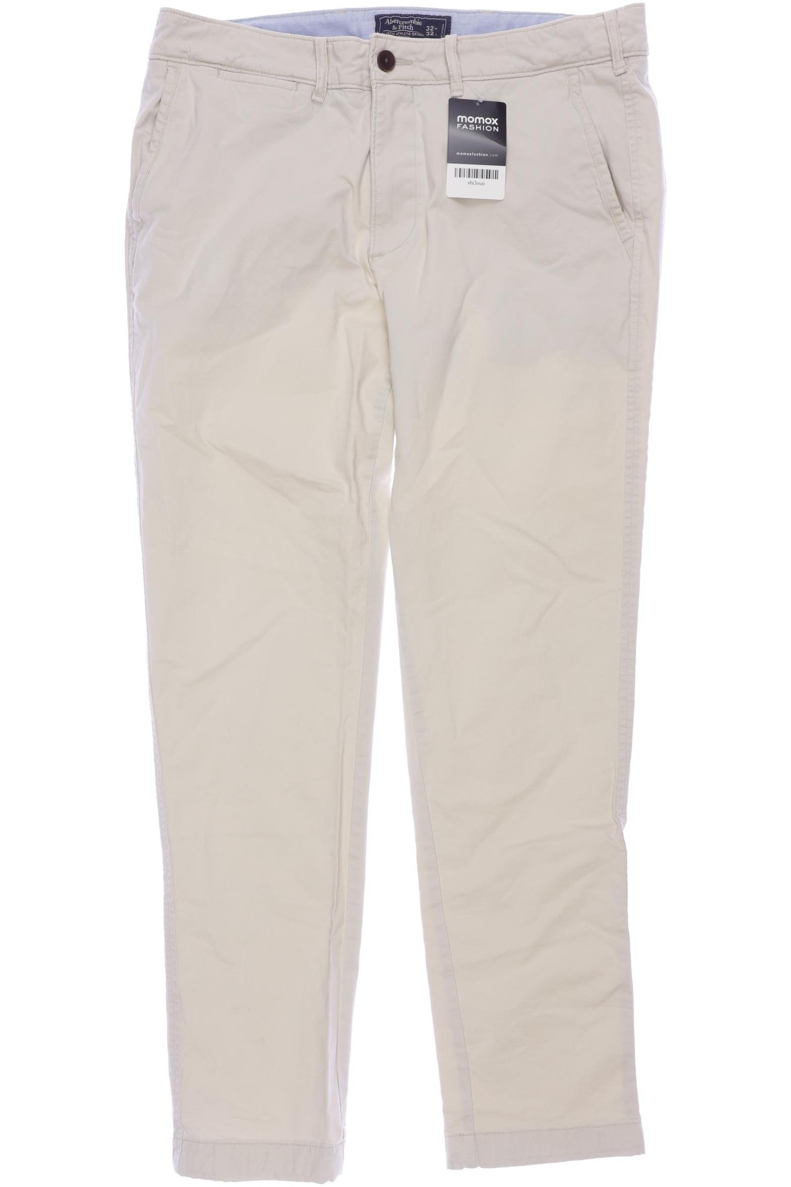 

Abercrombie & Fitch Herren Stoffhose, cremeweiß, Gr. 32