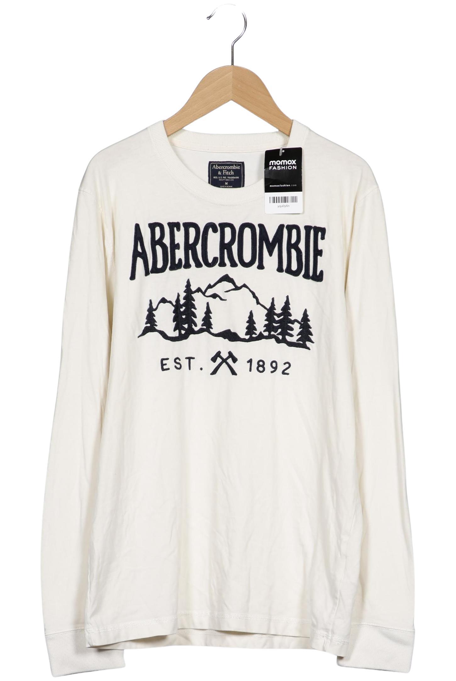 

Abercrombie & Fitch Herren Langarmshirt, cremeweiß, Gr. 48