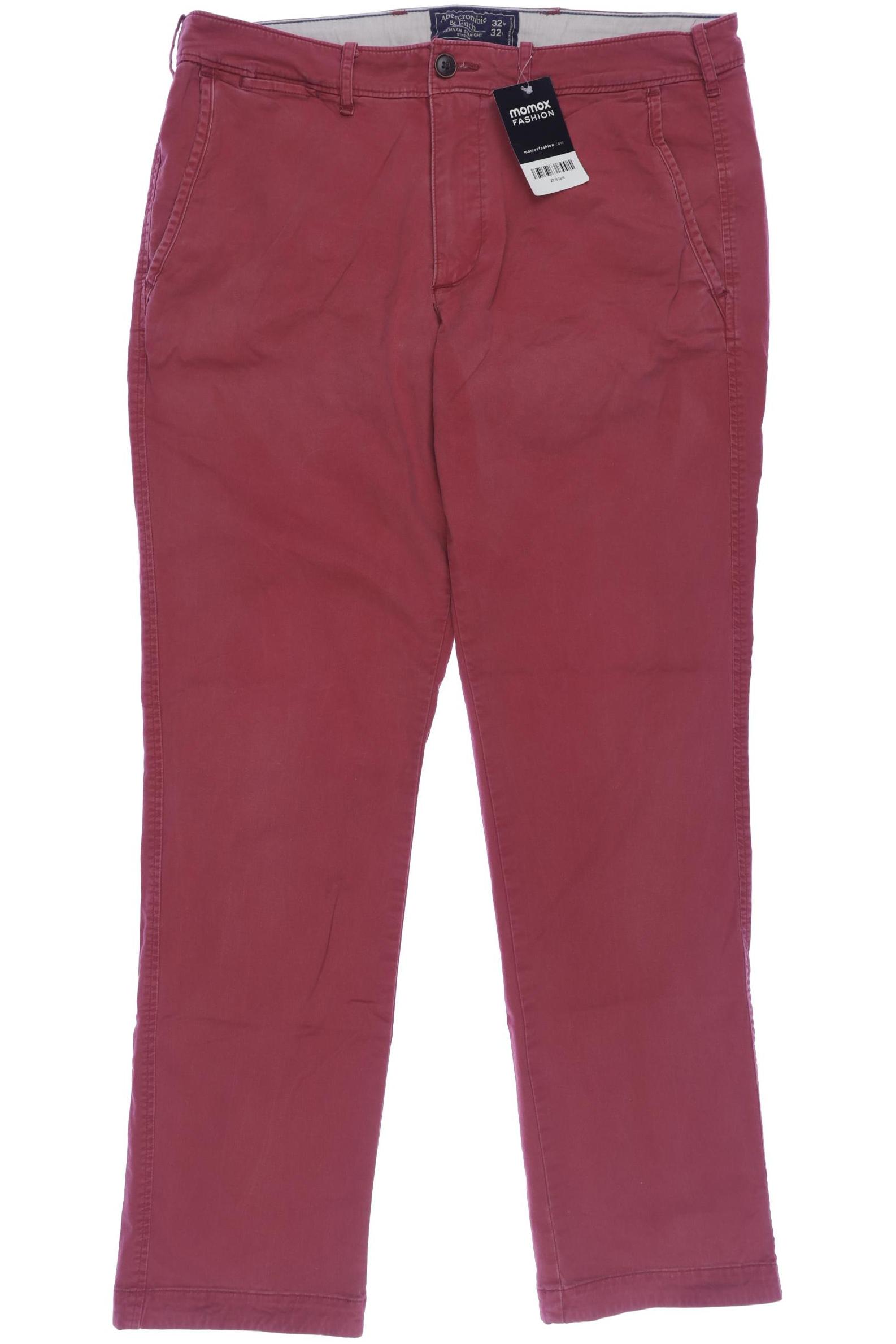 

Abercrombie & Fitch Herren Stoffhose, rot, Gr. 32