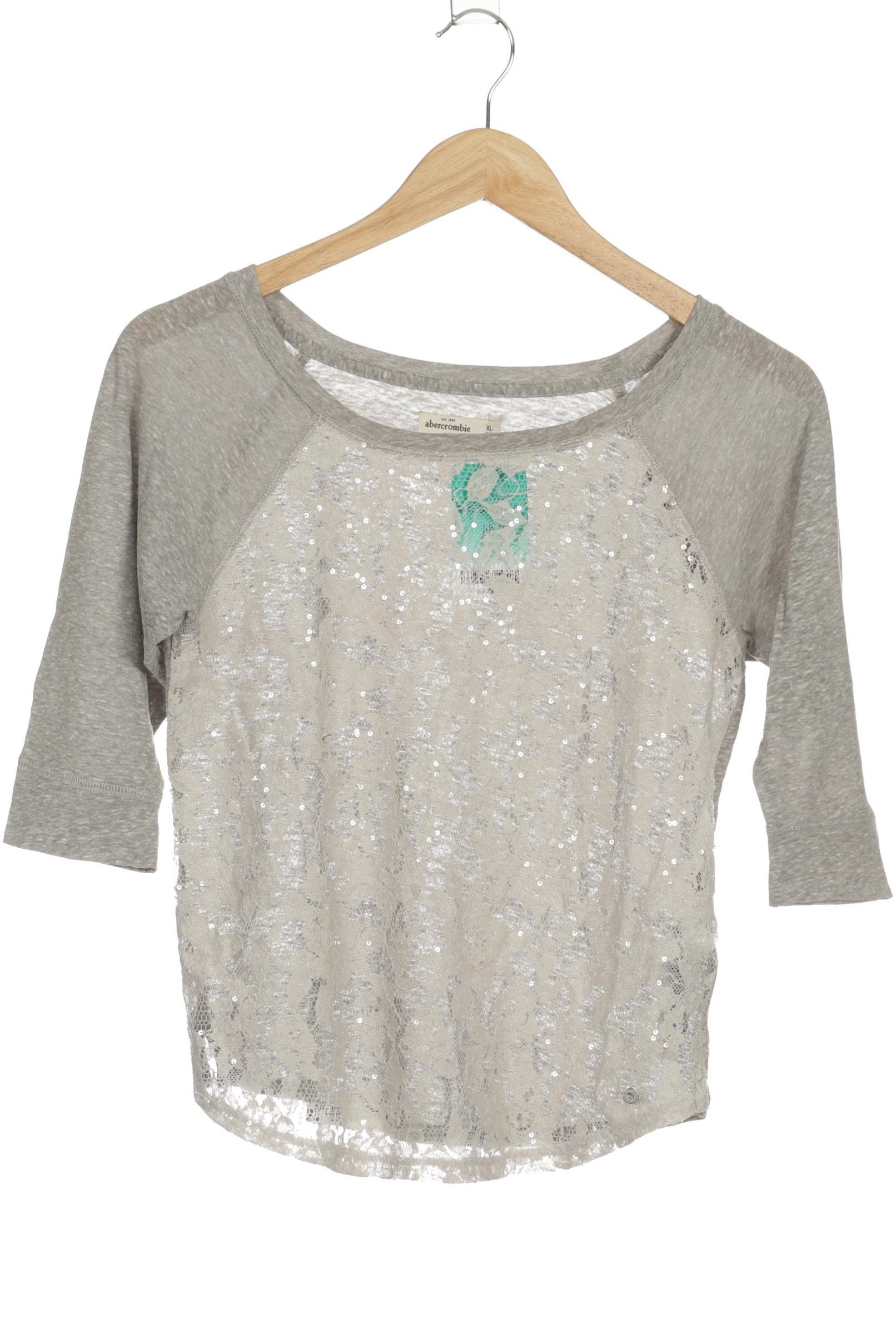 

Abercrombie & Fitch Damen Langarmshirt, grau, Gr. 158
