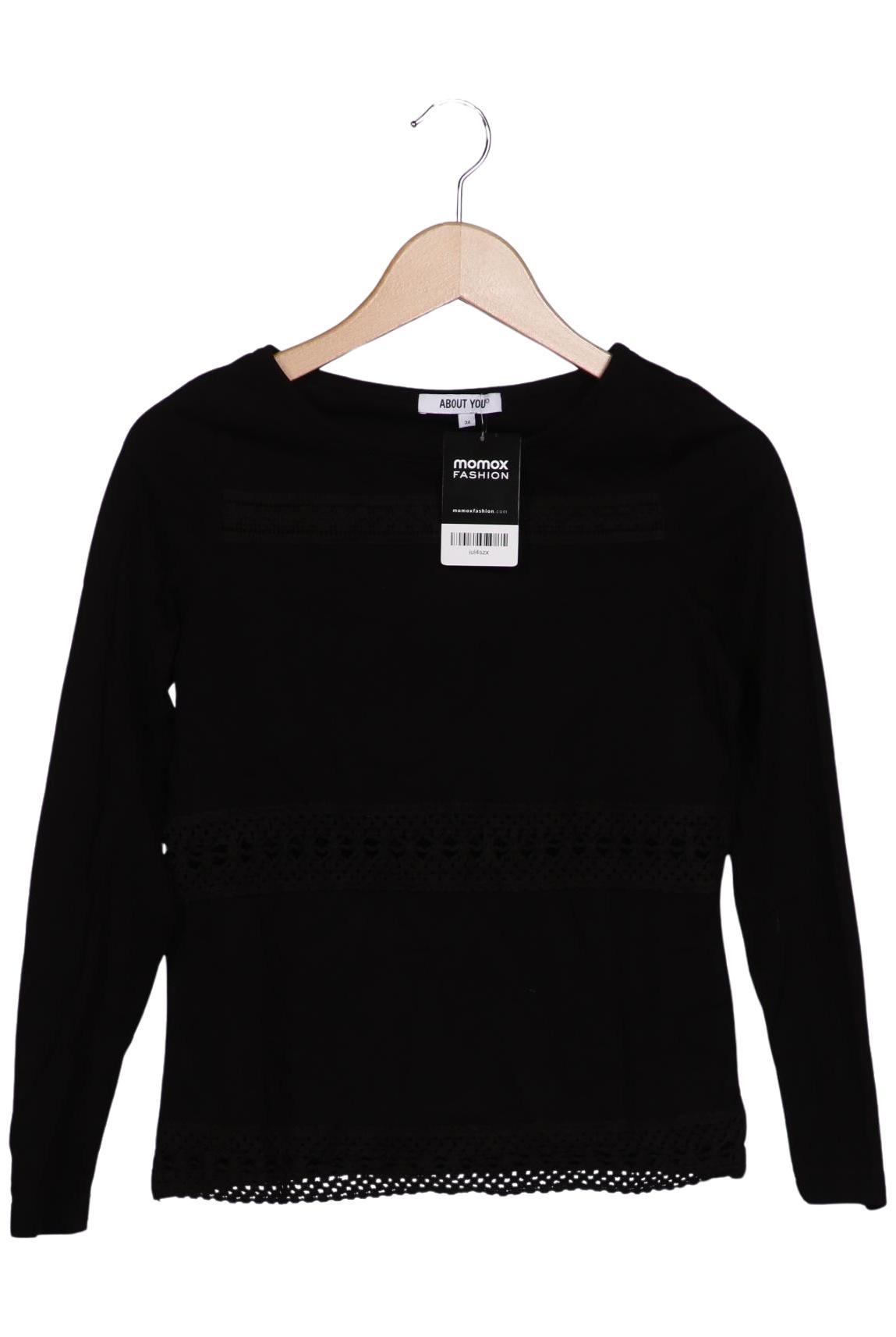 

About you Damen Langarmshirt, schwarz, Gr. 34