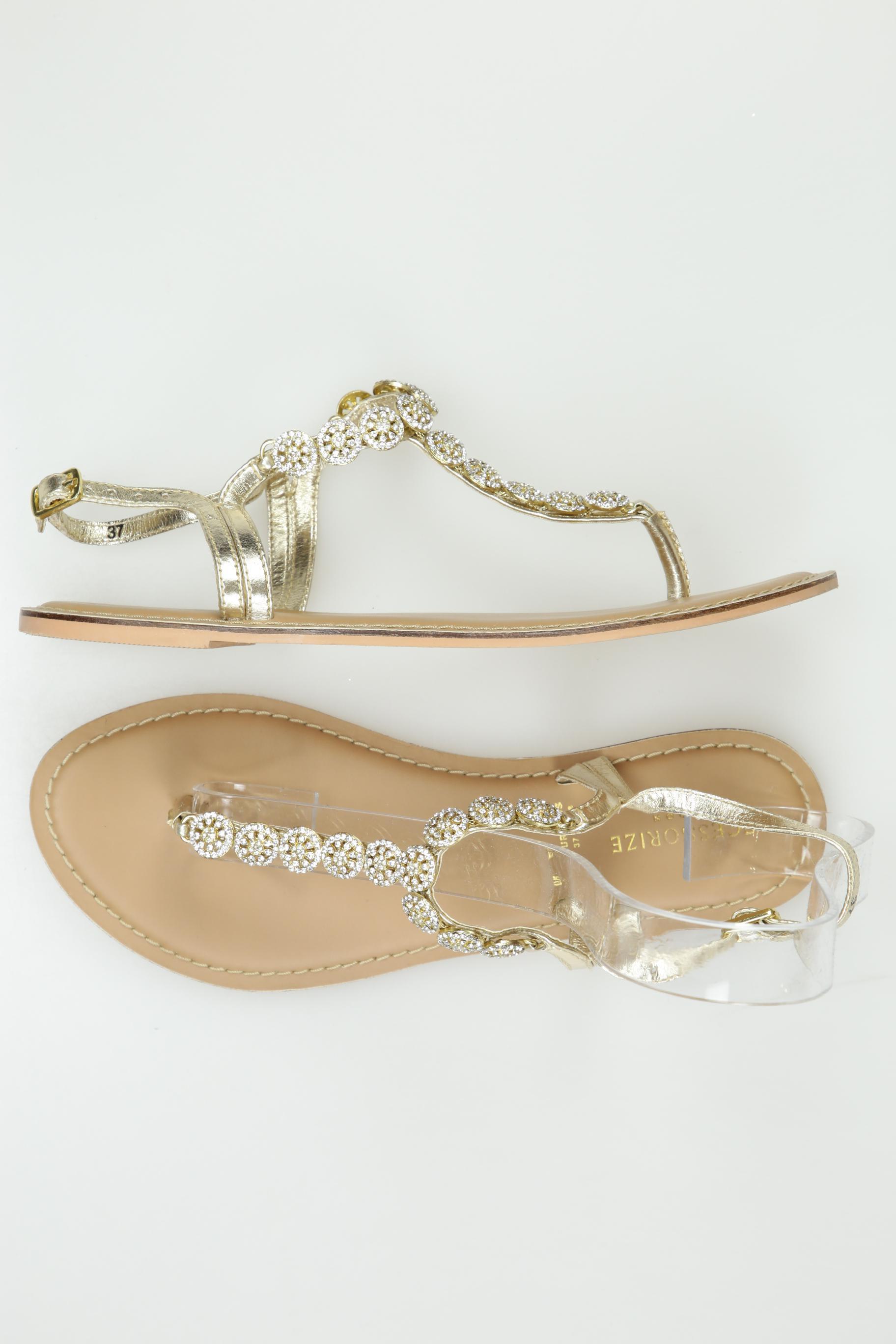 

accessorize Damen Sandale, gold, Gr. 37