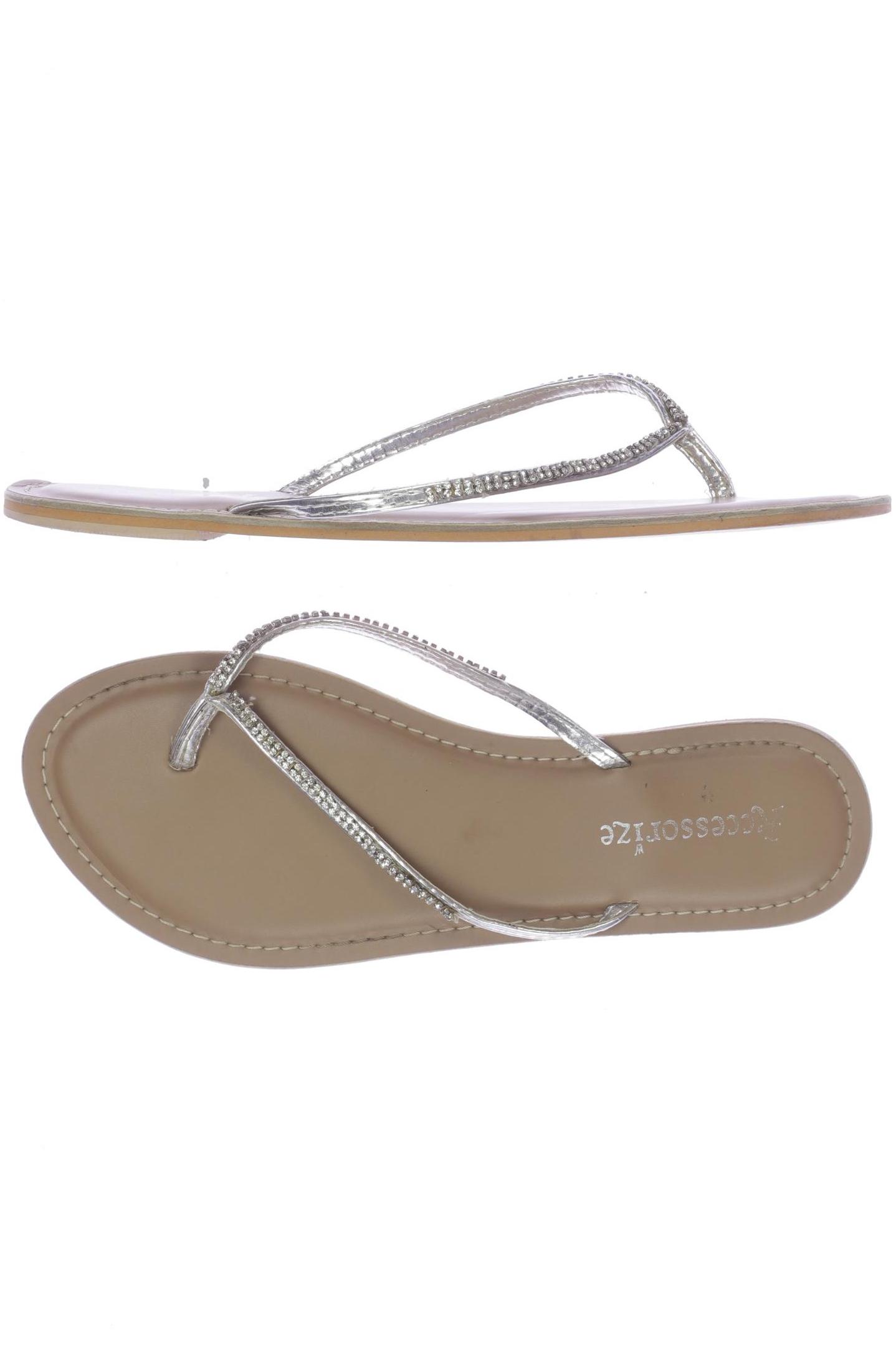 

accessorize Damen Sandale, silber, Gr. 39