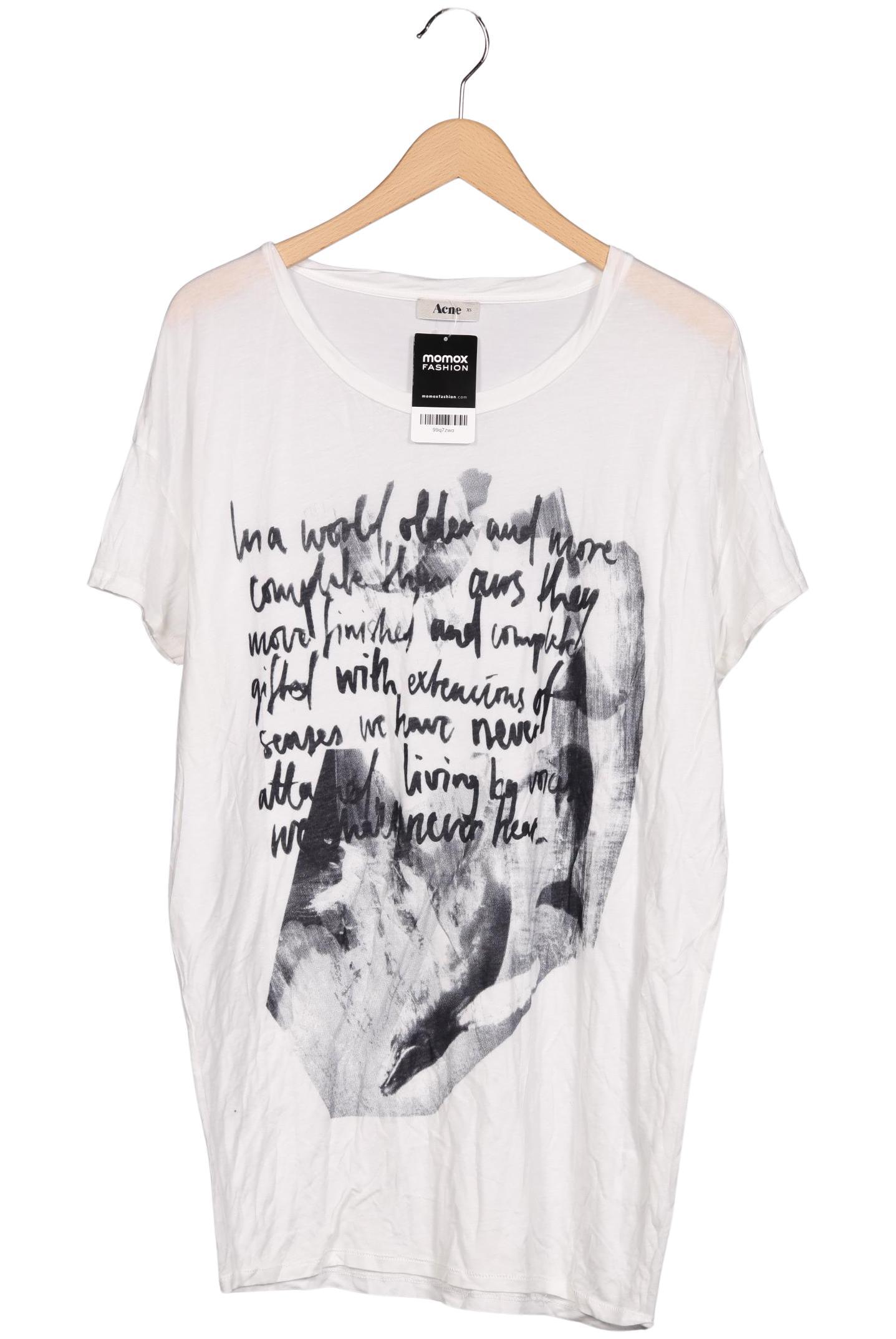 

Acne Studios Damen T-Shirt, cremeweiß, Gr. 34