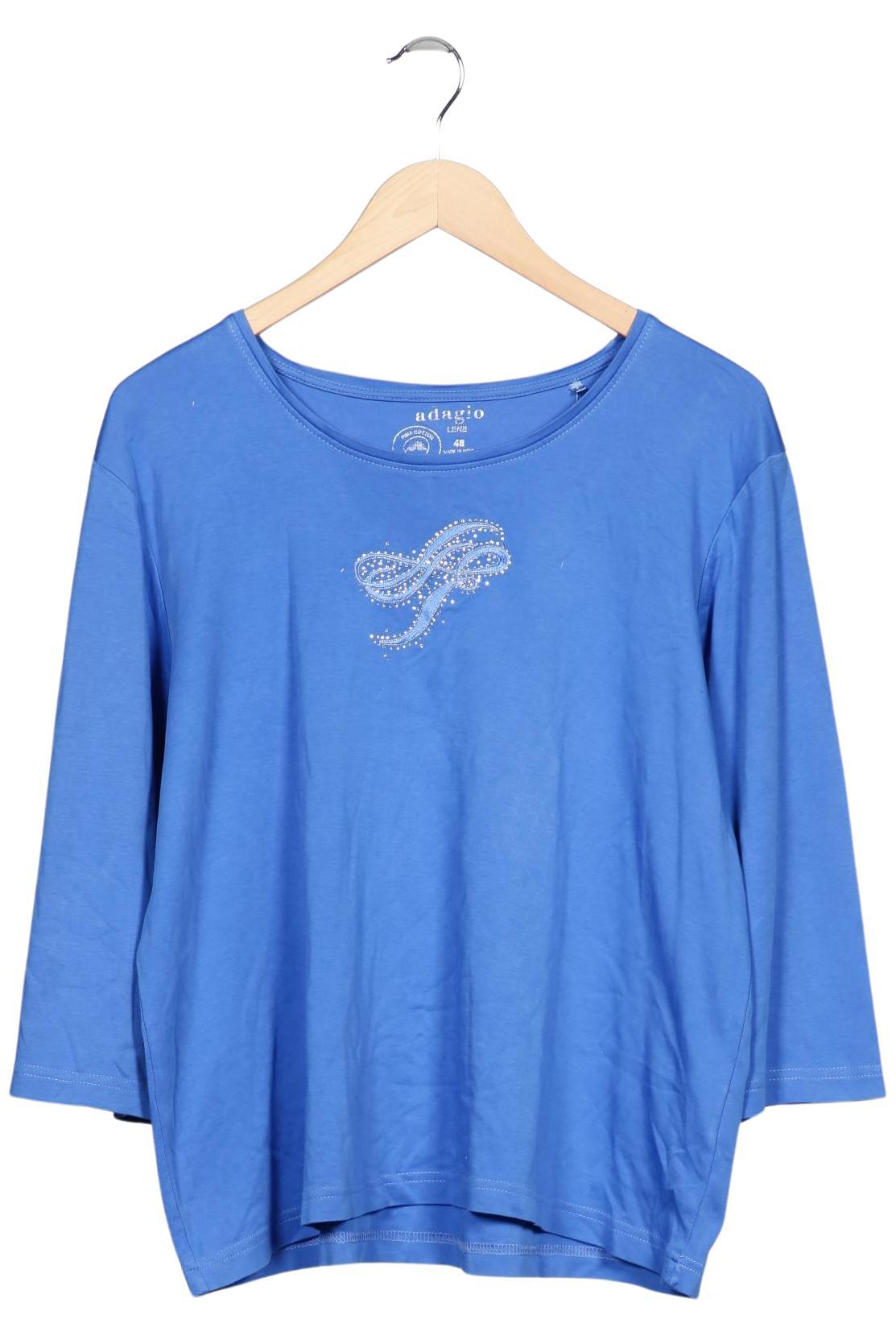 

Adagio Italia Damen Langarmshirt, blau, Gr. 48