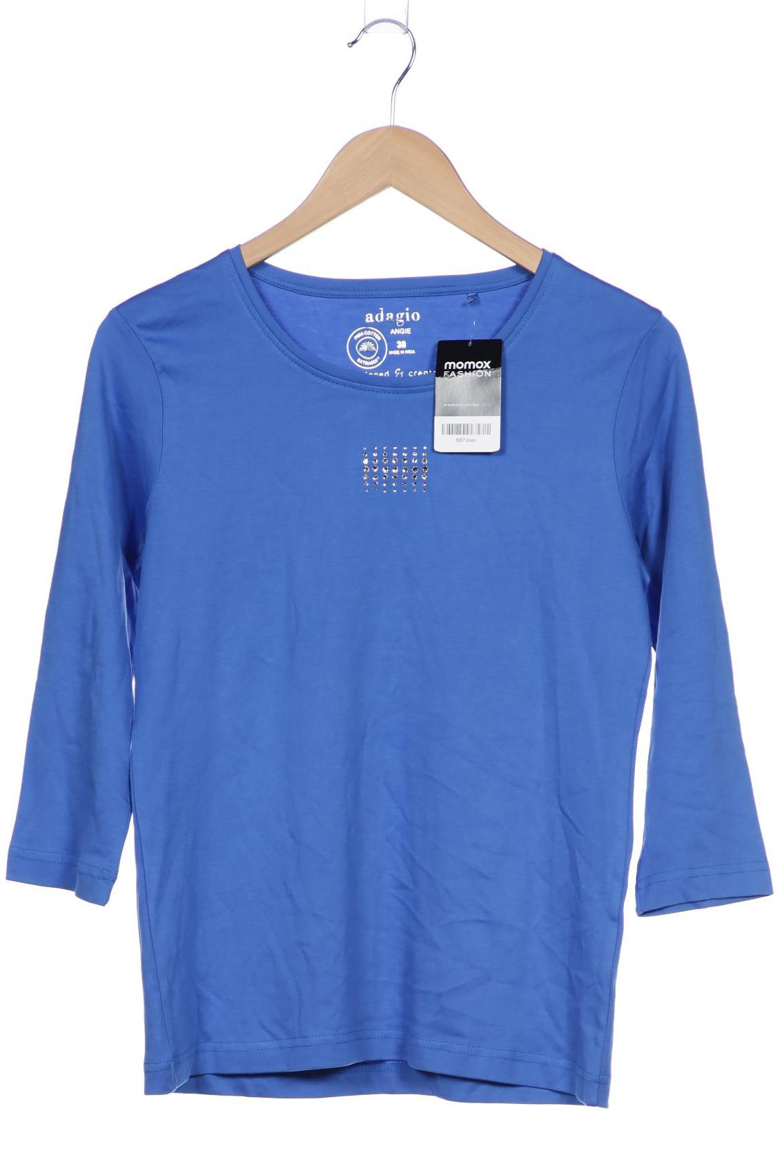 

Adagio Italia Damen Langarmshirt, blau, Gr. 38