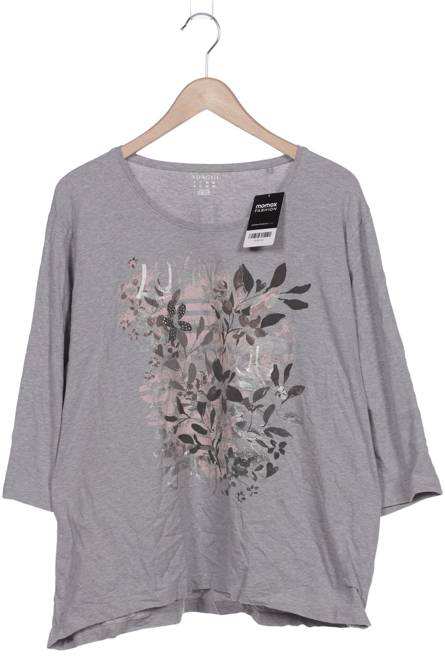 

Adagio Italia Damen Langarmshirt, grau, Gr. 50