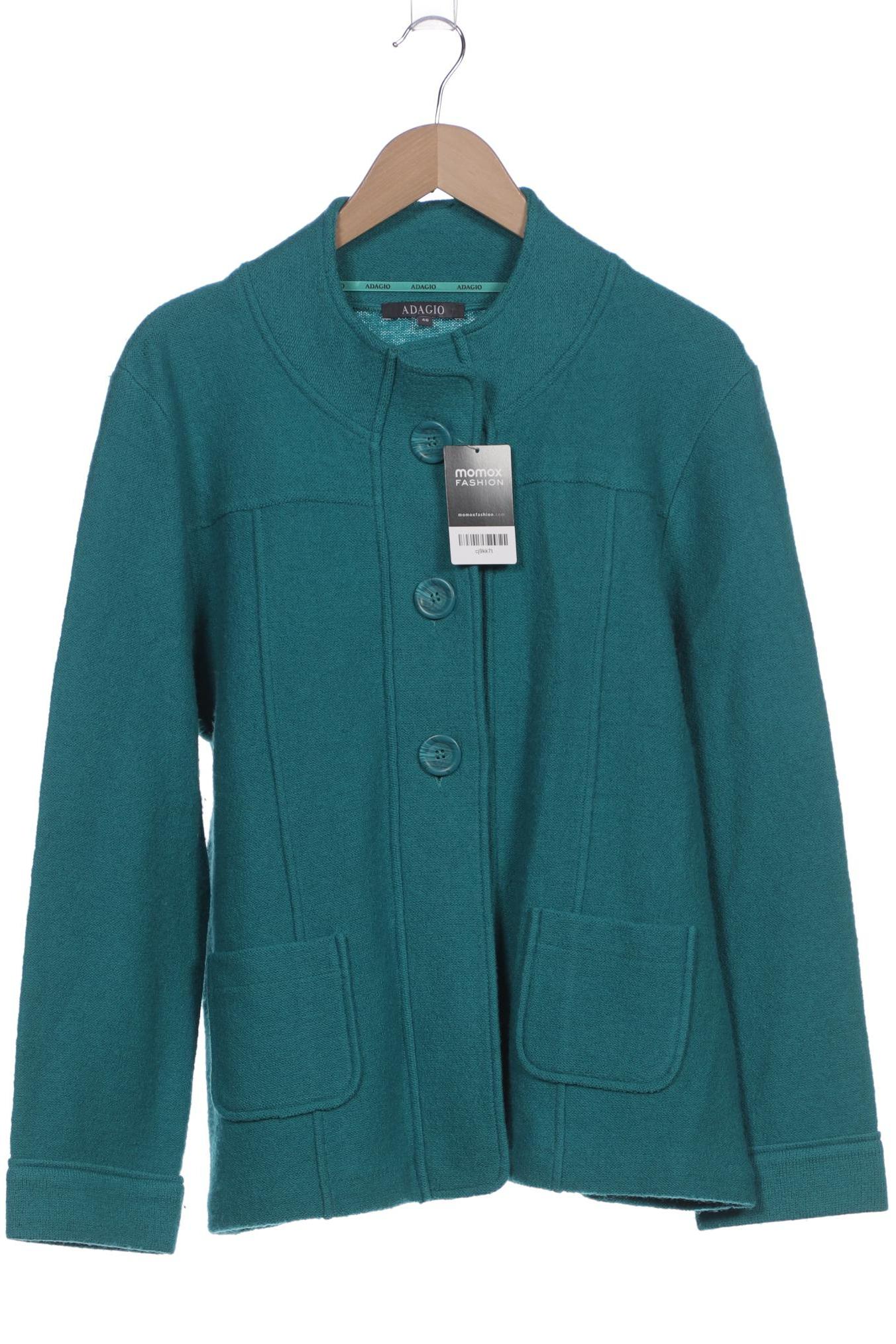 

Adagio Italia Damen Strickjacke, türkis, Gr. 46