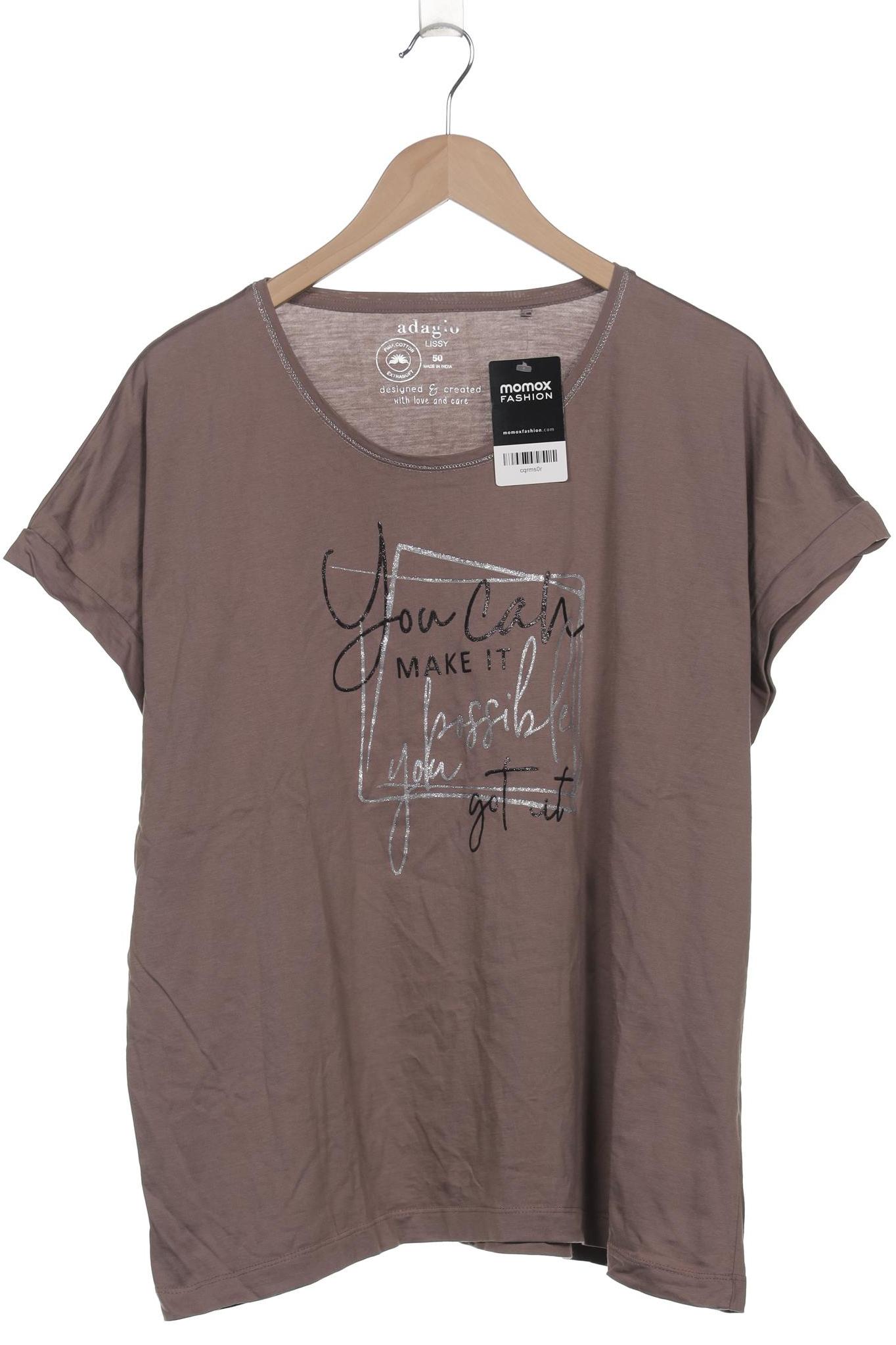 

Adagio Italia Damen T-Shirt, braun, Gr. 50