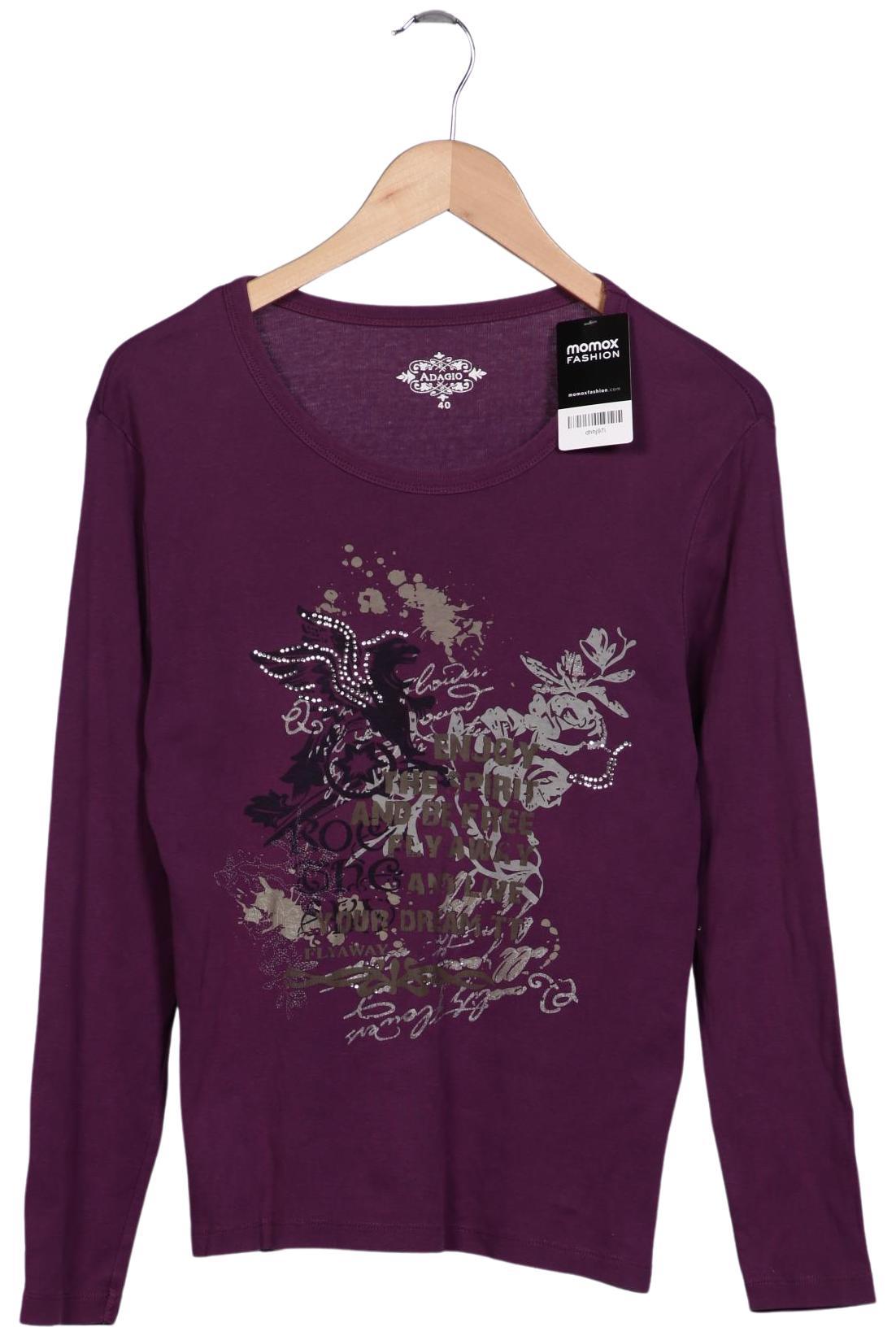 

Adagio Italia Damen Langarmshirt, flieder, Gr. 40
