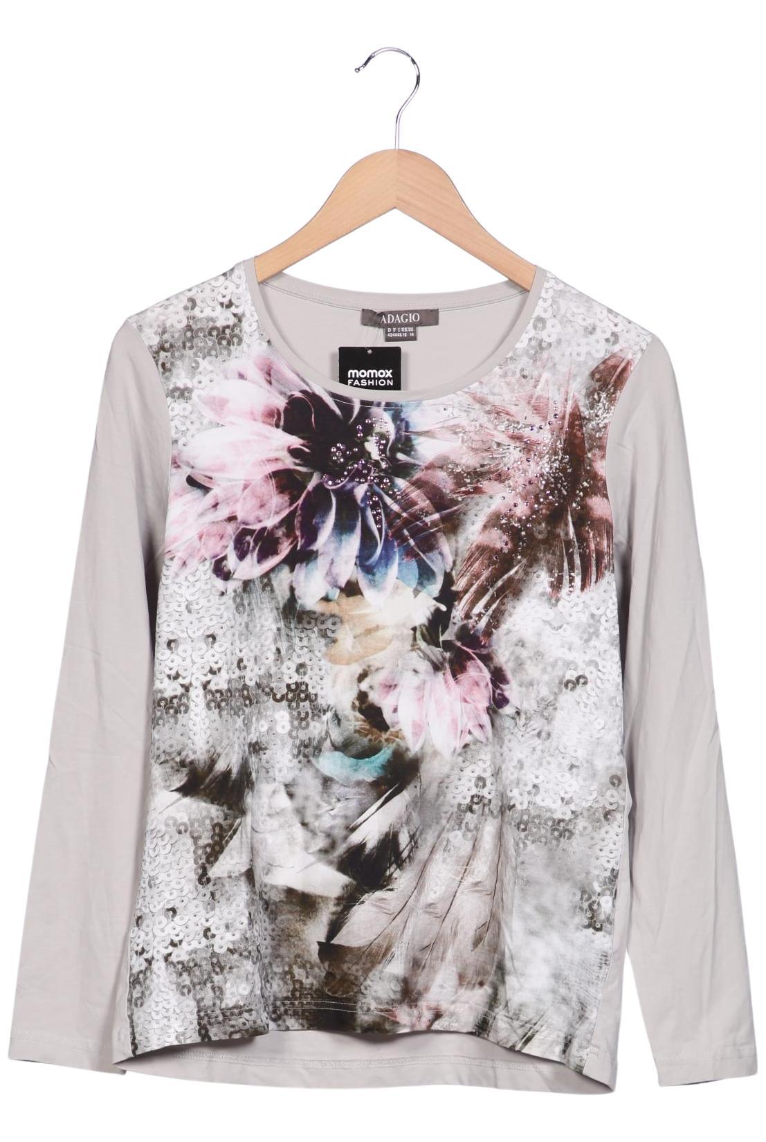 

Adagio Italia Damen Langarmshirt, grau, Gr. 42