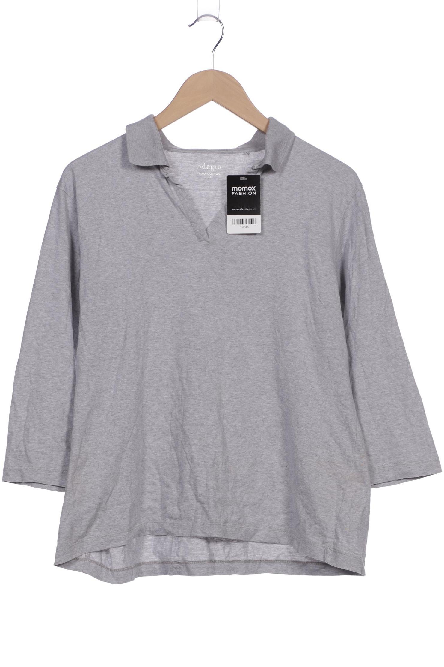 

Adagio Italia Damen Langarmshirt, grau, Gr. 46