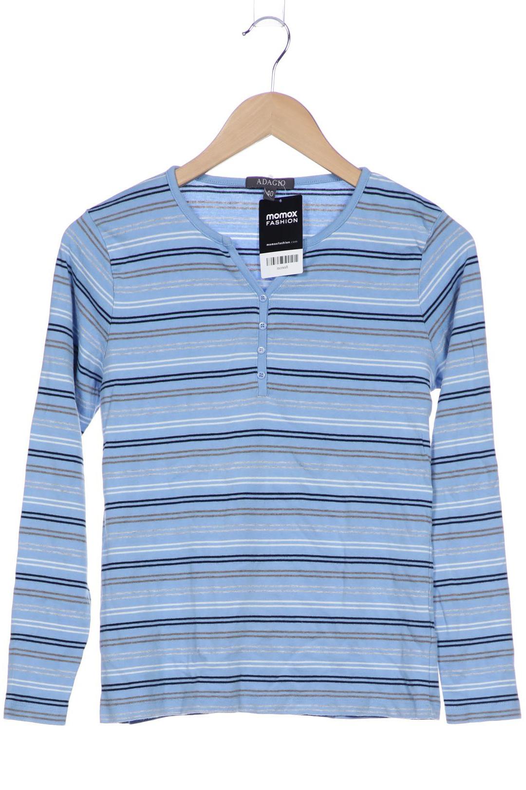 

Adagio Italia Damen Langarmshirt, blau, Gr. 40