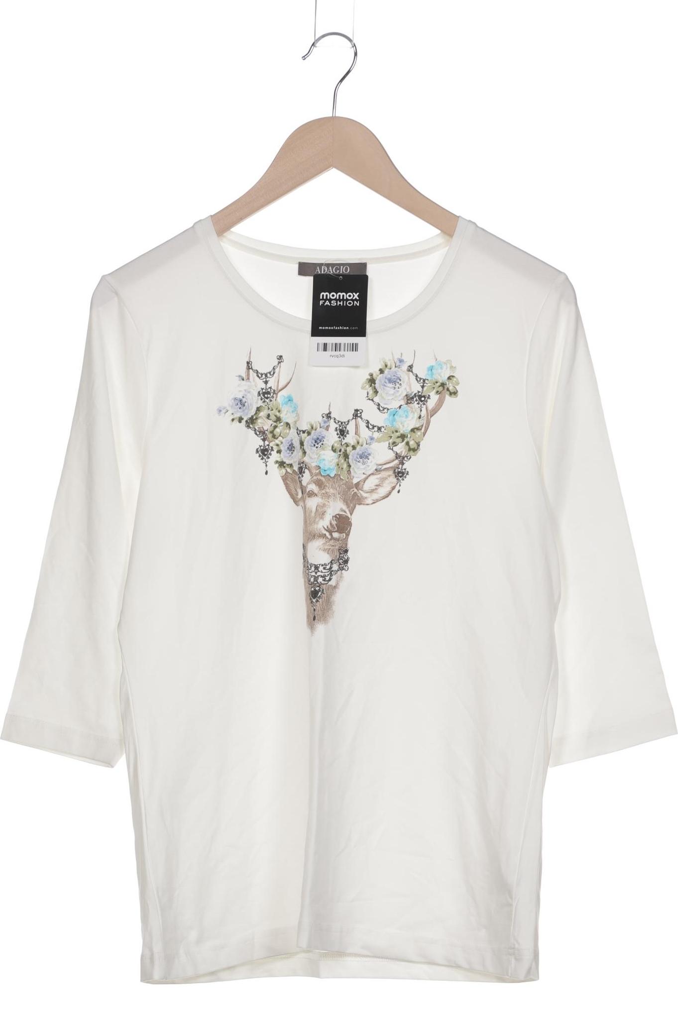 

Adagio Italia Damen Langarmshirt, weiß, Gr. 42