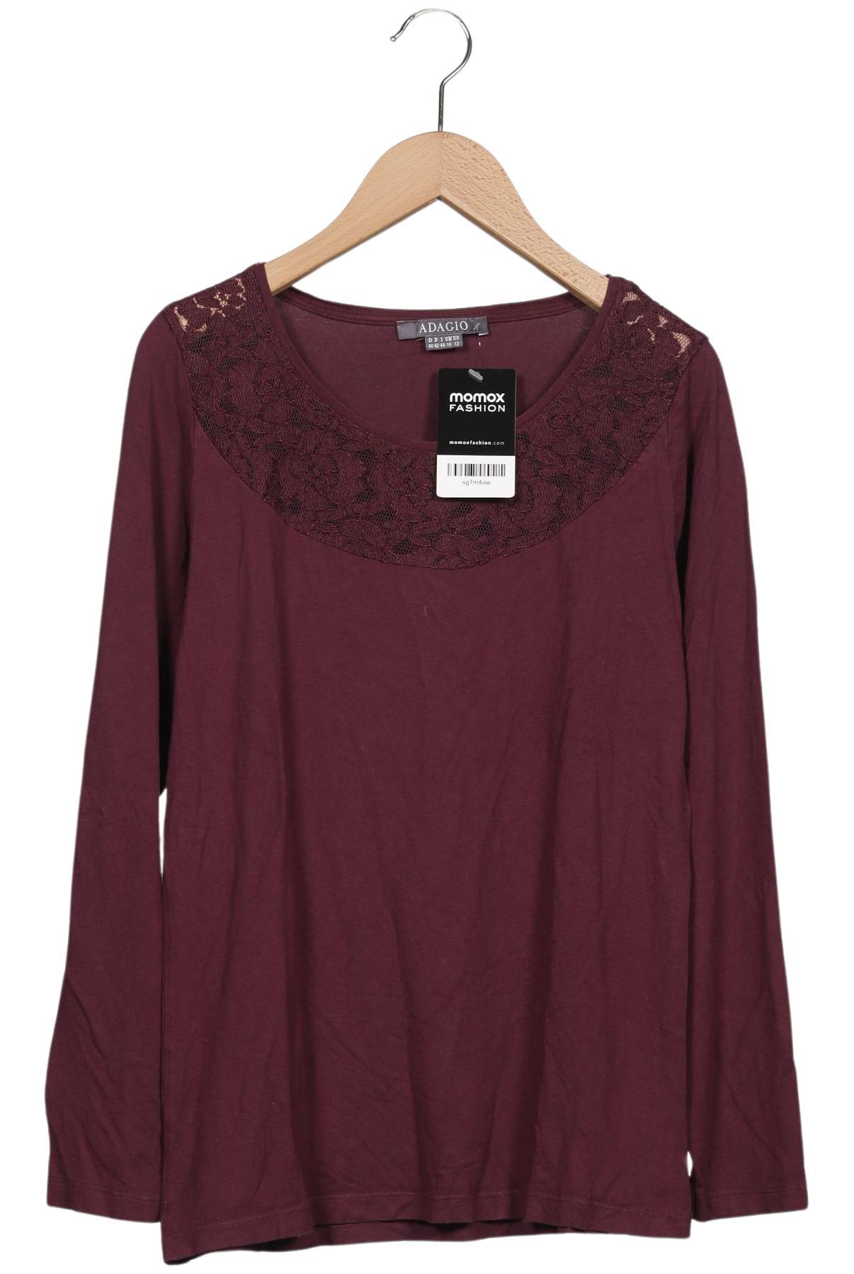 

Adagio Italia Damen Langarmshirt, bordeaux, Gr. 40