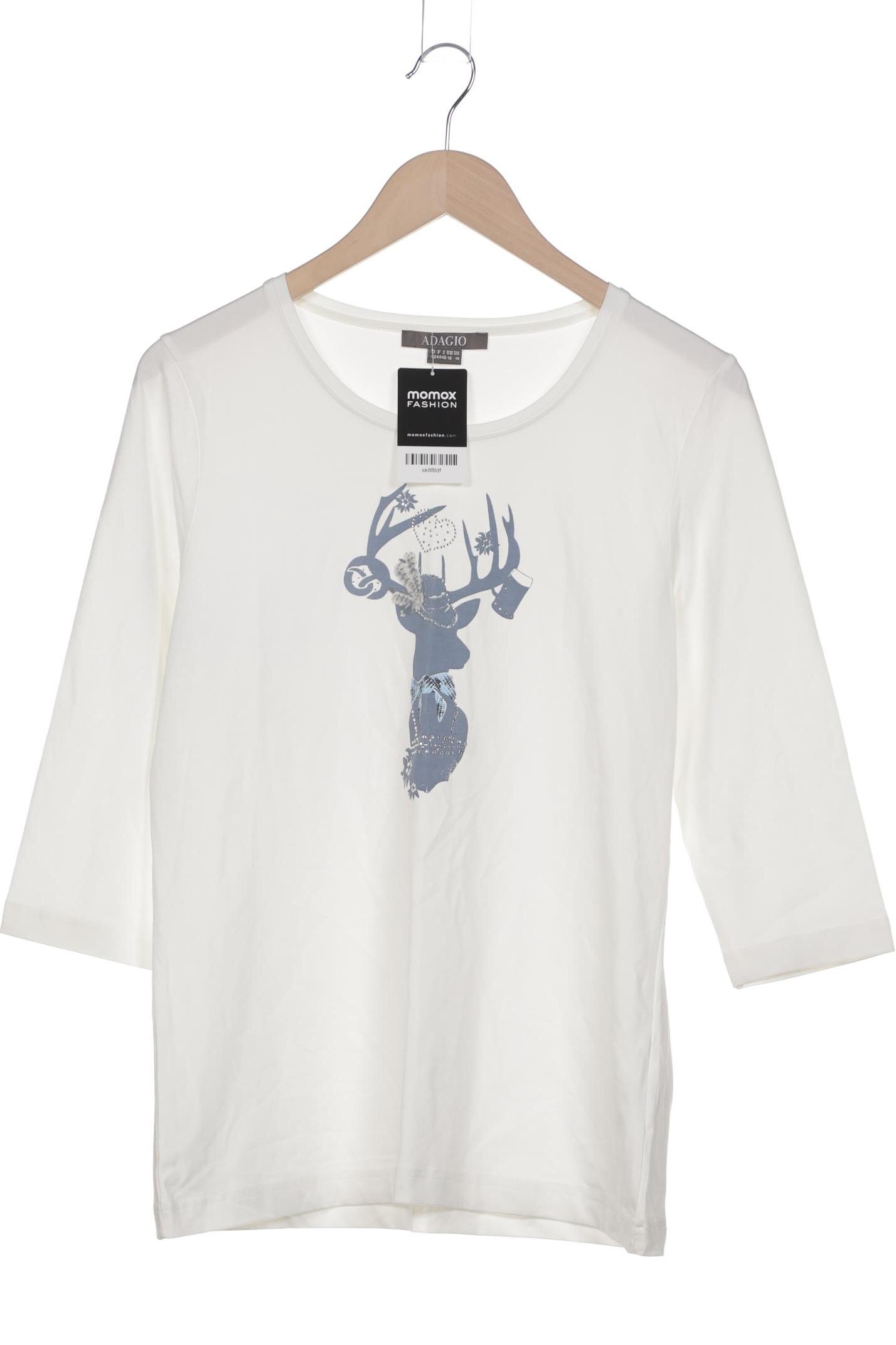 

Adagio Italia Damen Langarmshirt, weiß, Gr. 42
