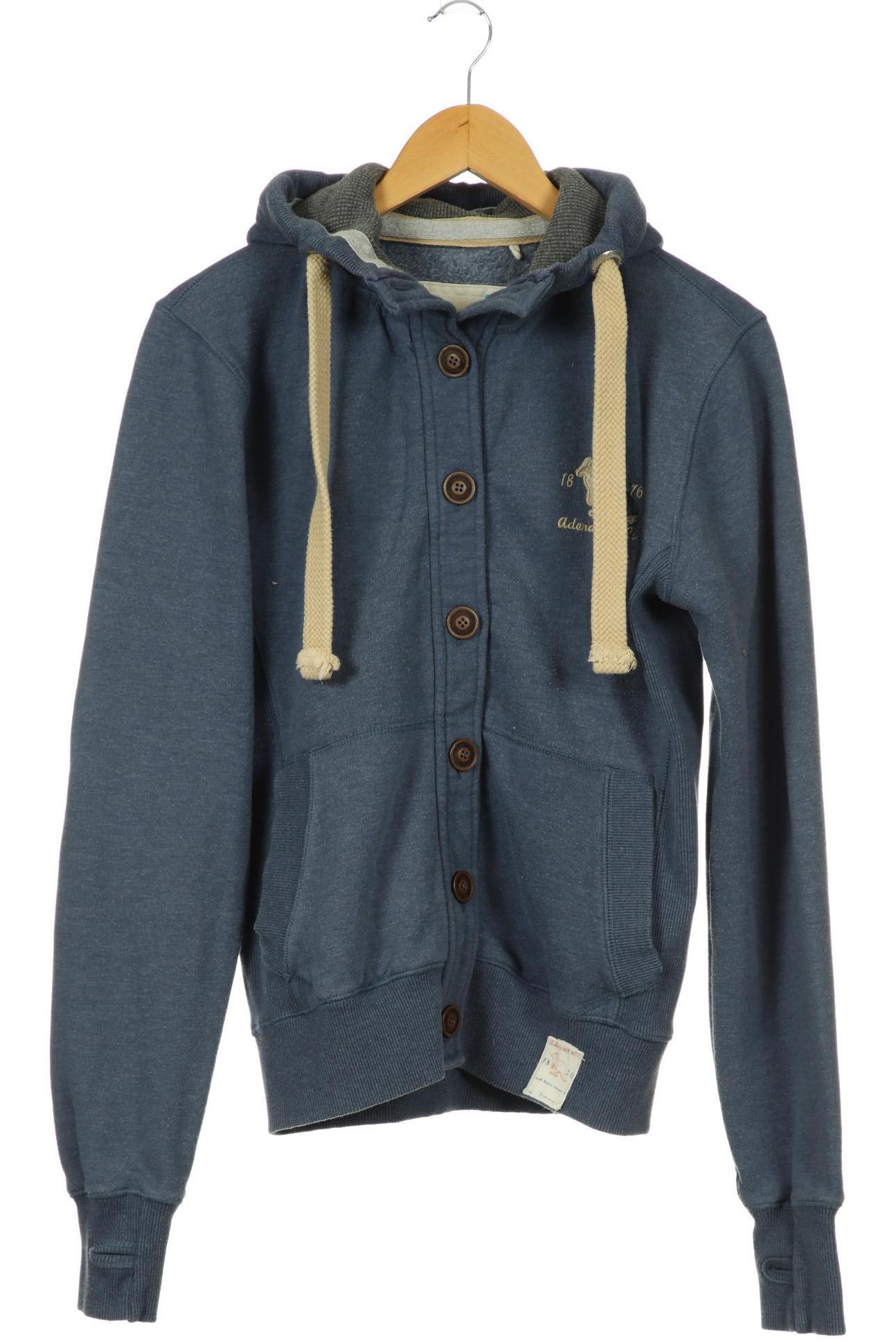 

Adenauer & Co Damen Kapuzenpullover, blau, Gr.