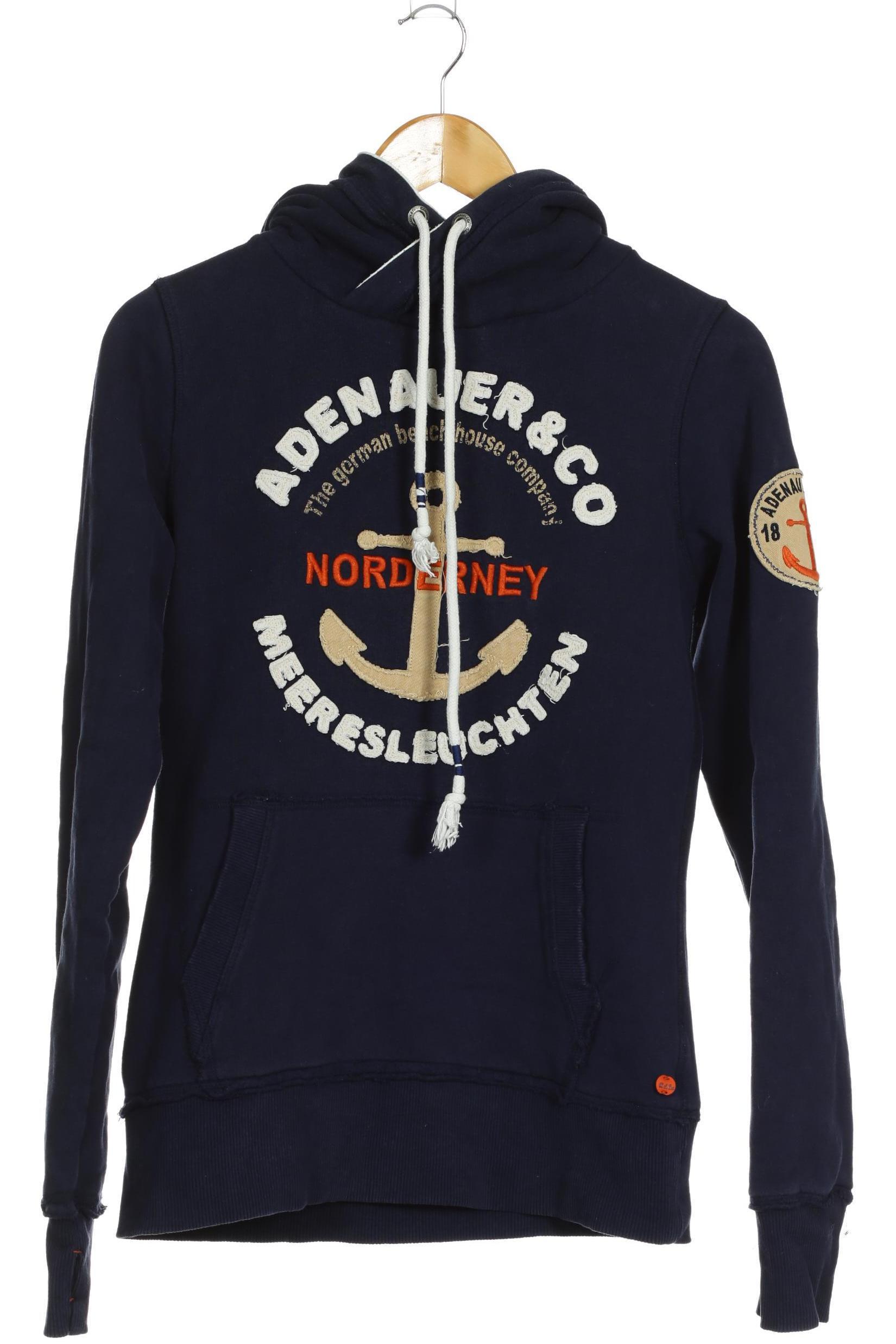 

Adenauer & Co Damen Kapuzenpullover, blau, Gr.