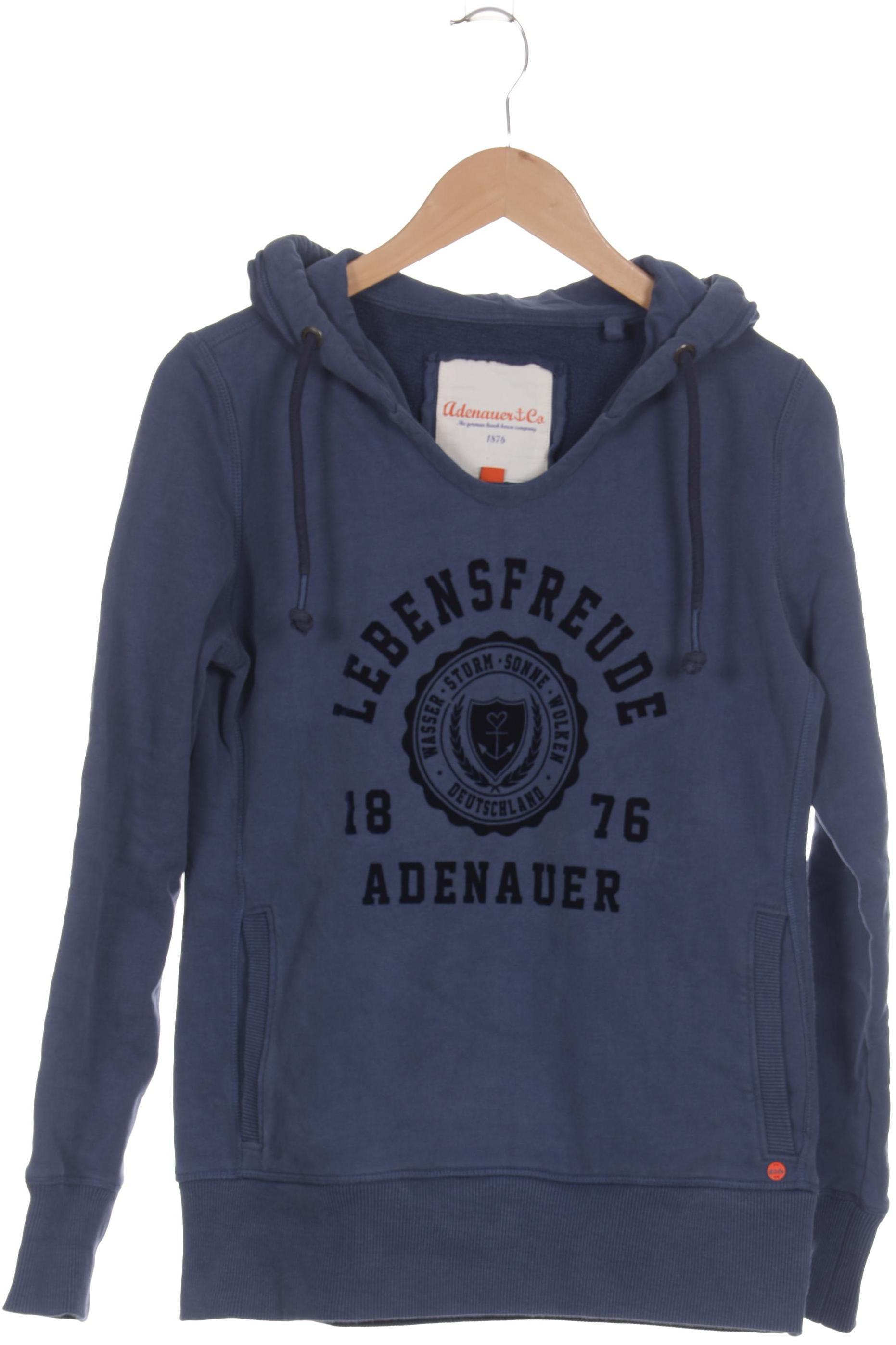 

Adenauer & Co Damen Kapuzenpullover, blau, Gr.