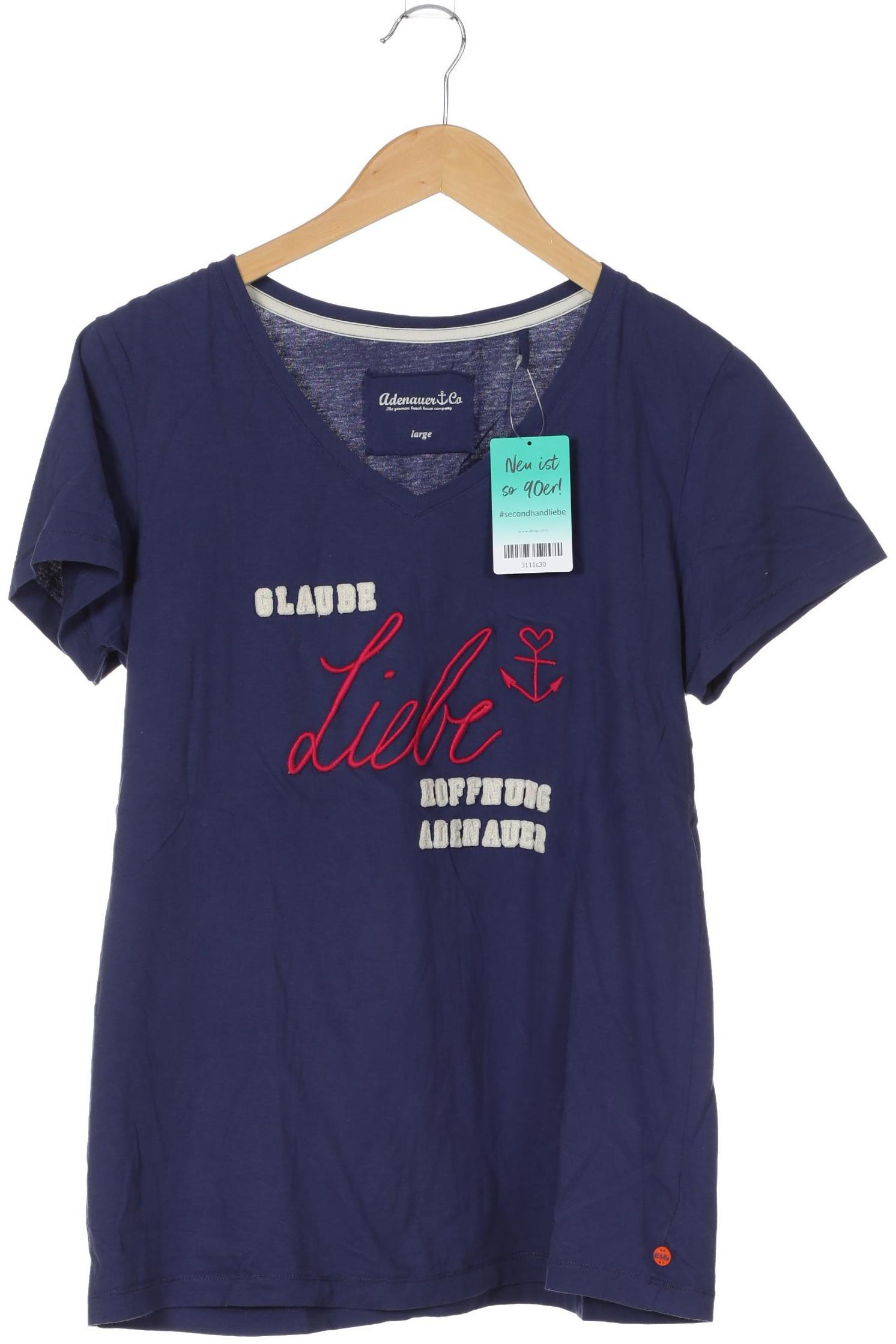 

Adenauer & Co Damen T-Shirt, blau, Gr.