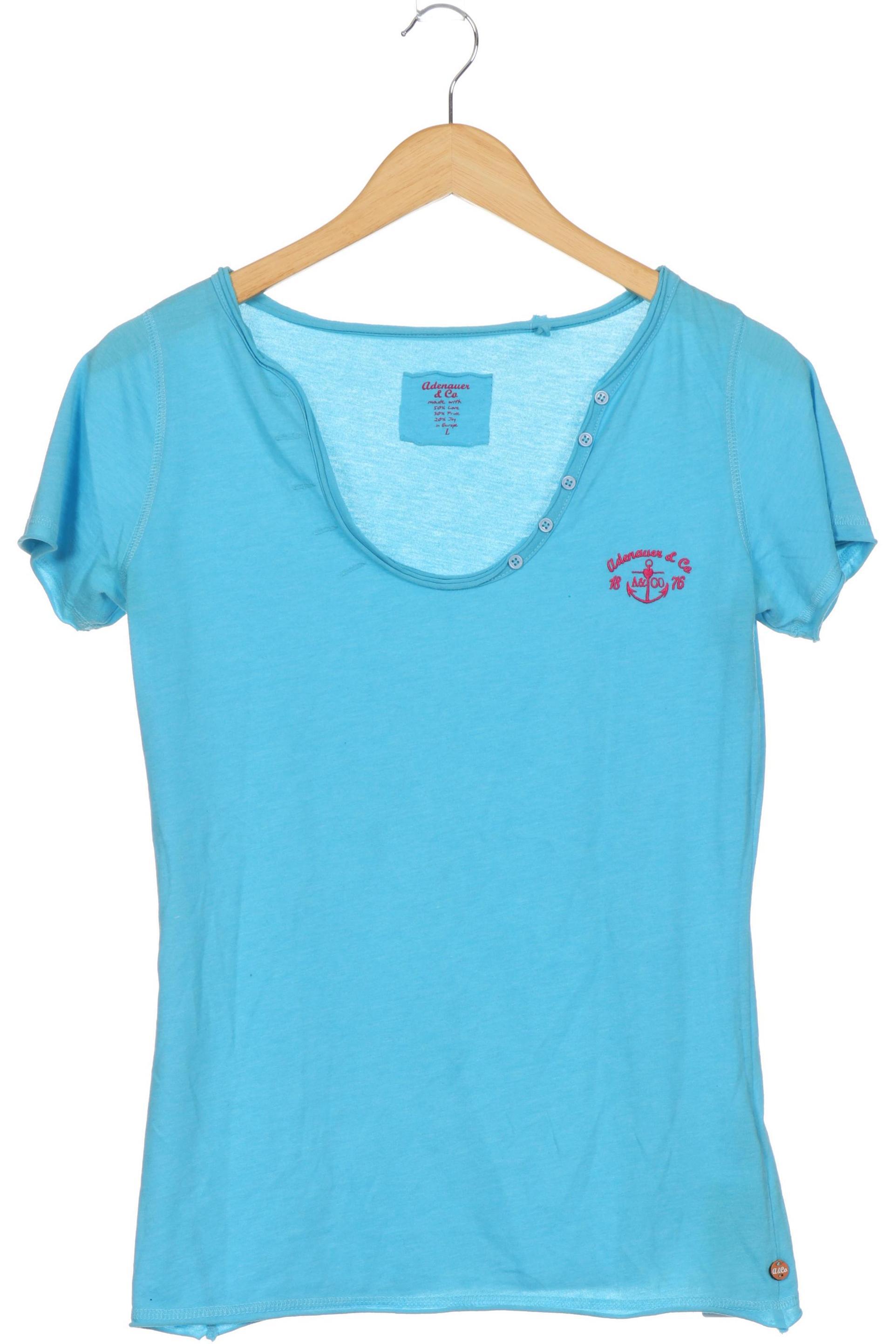 

Adenauer & Co Damen T-Shirt, blau, Gr.