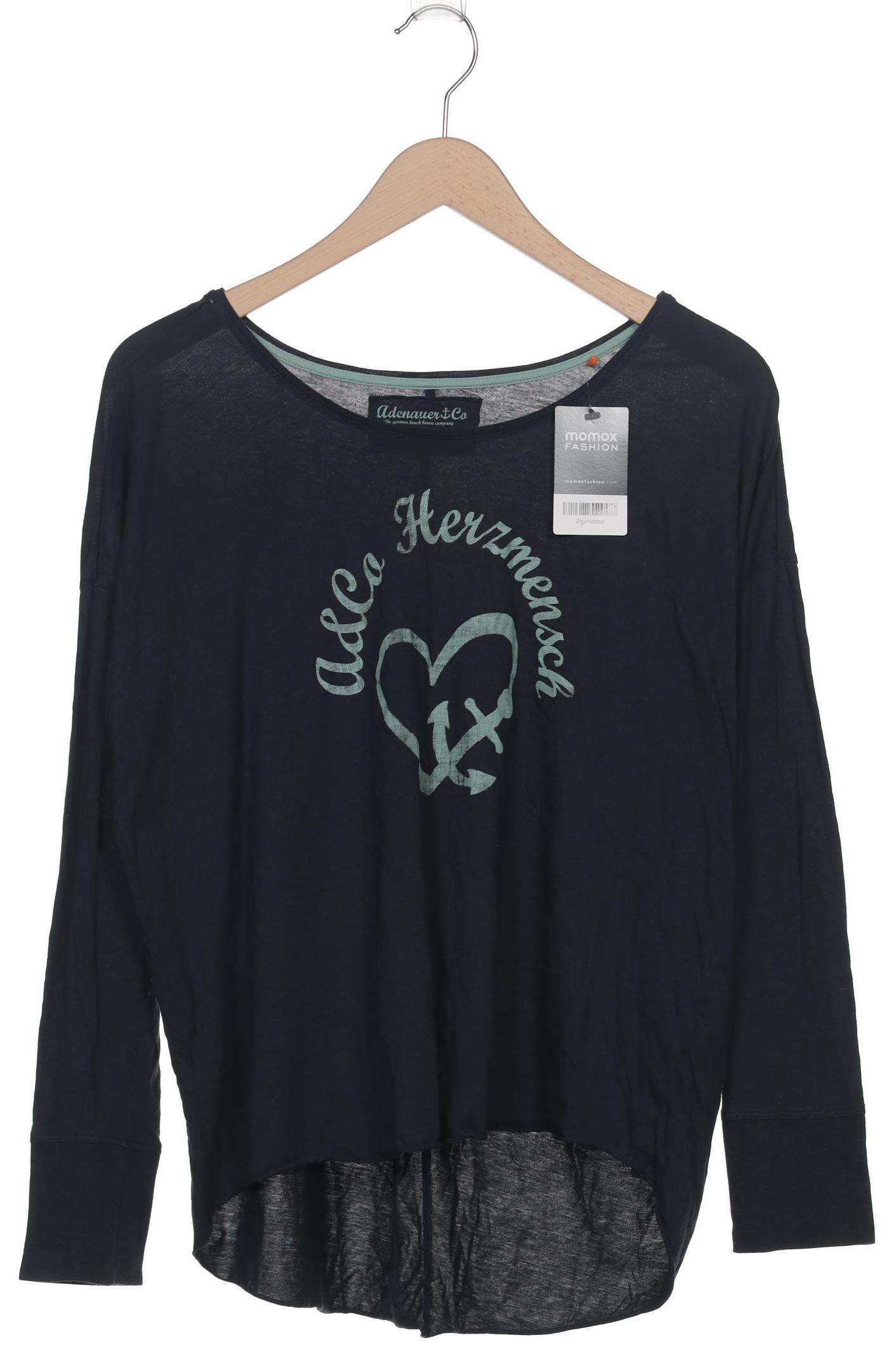 

Adenauer & Co Damen Langarmshirt, marineblau, Gr. 34